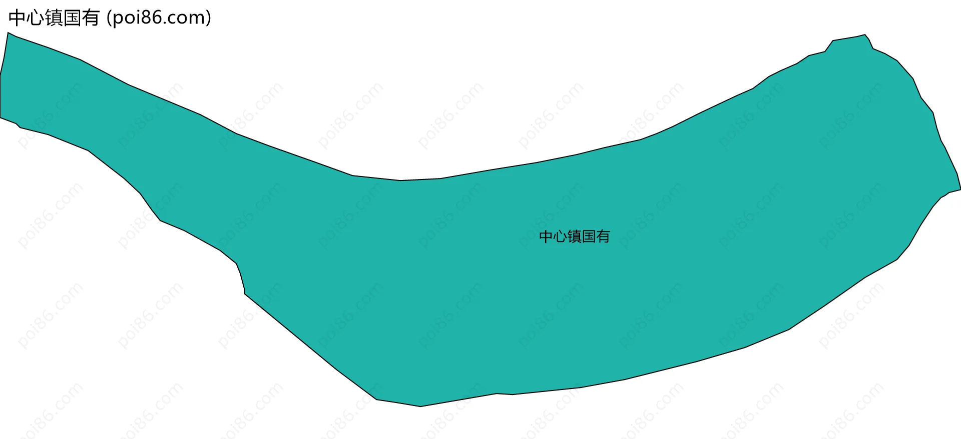 中心镇国有边界地图