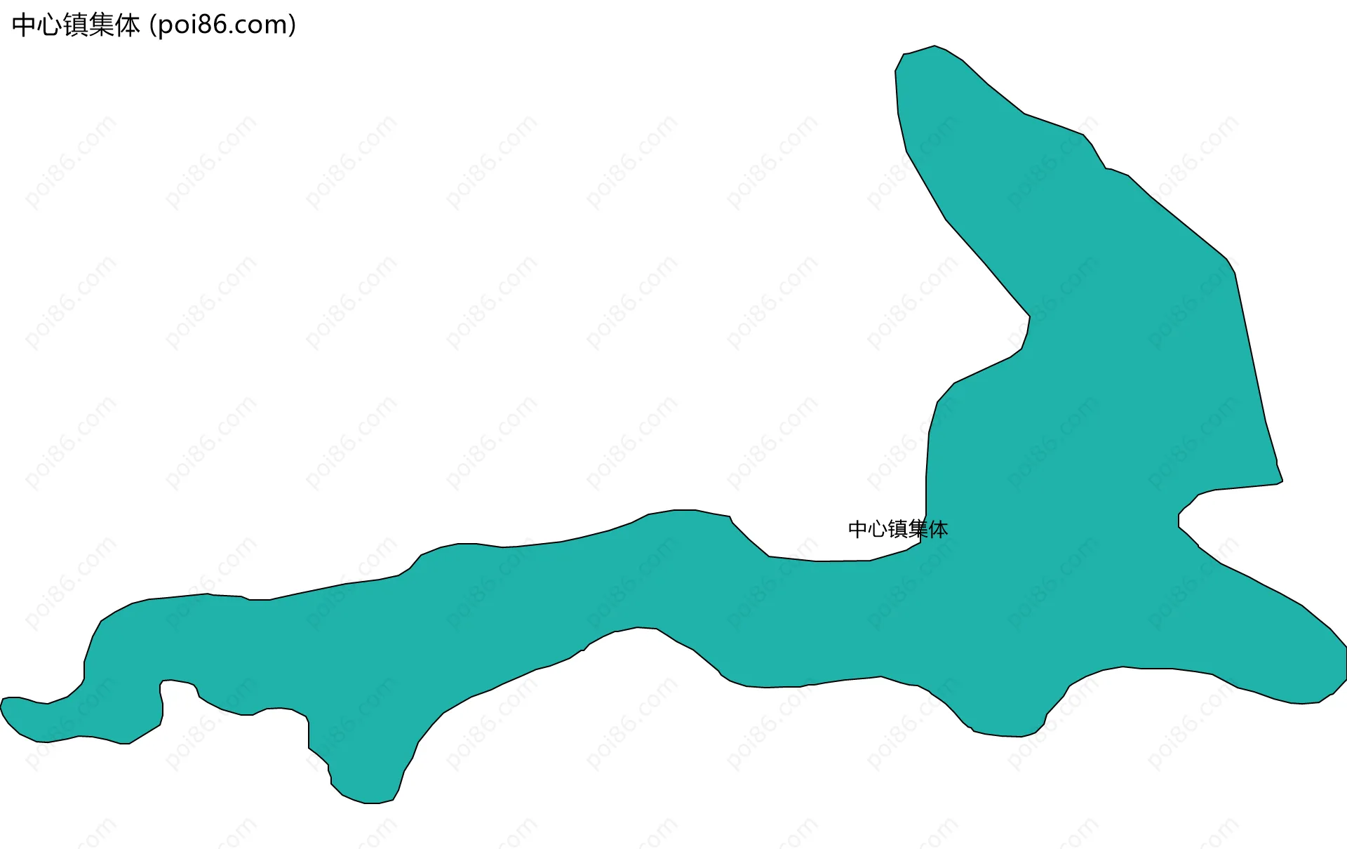 中心镇集体边界地图