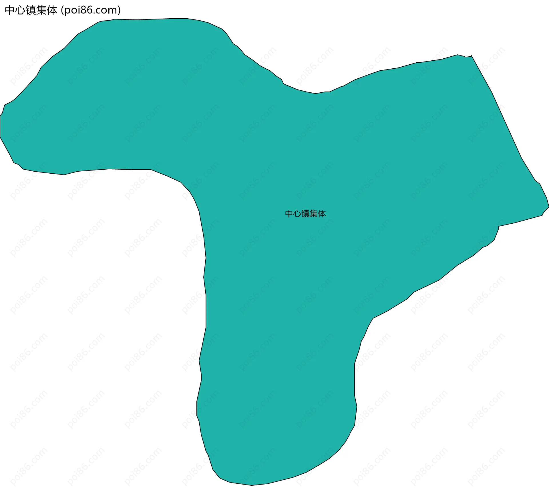中心镇集体边界地图