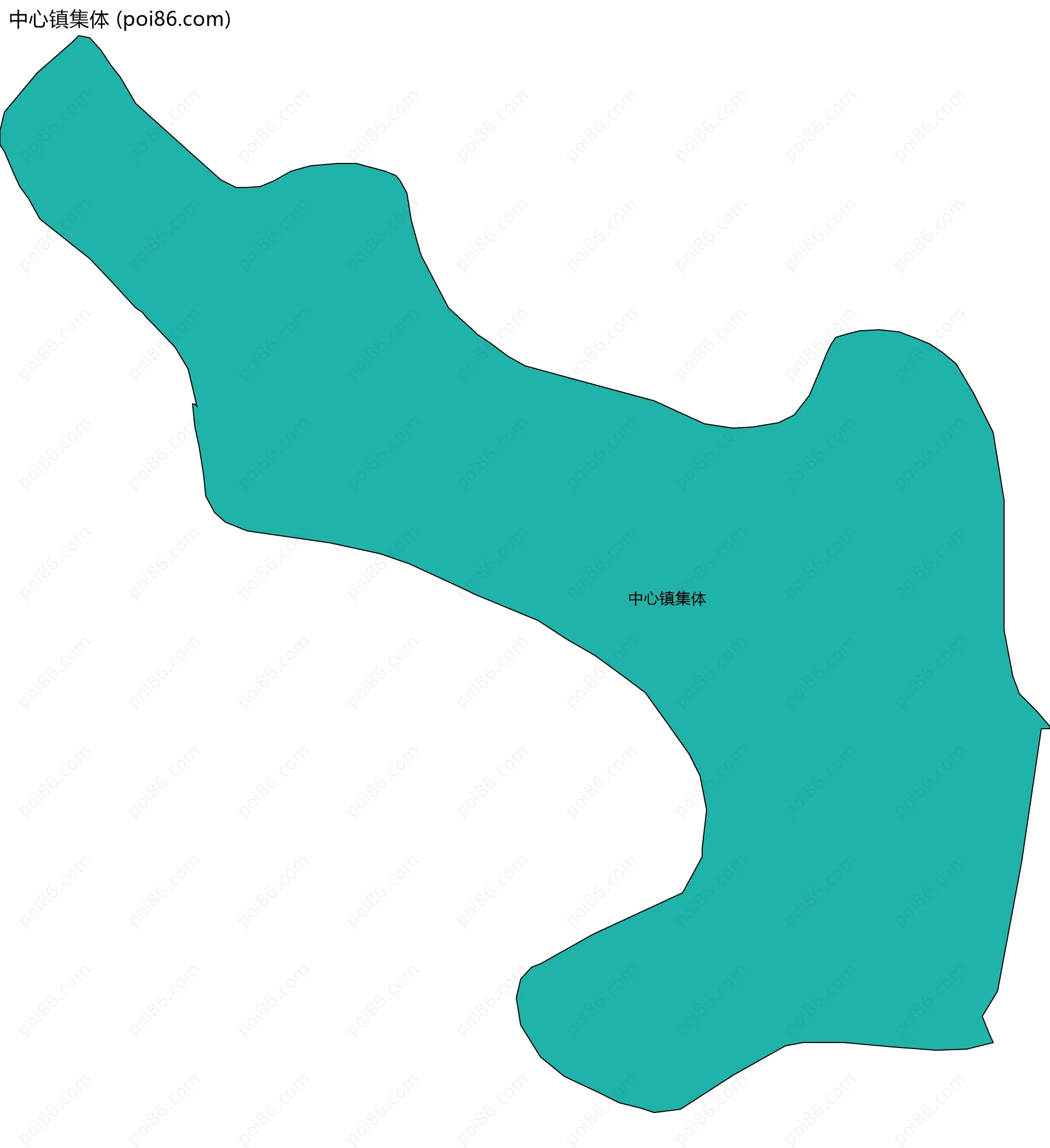中心镇集体边界地图