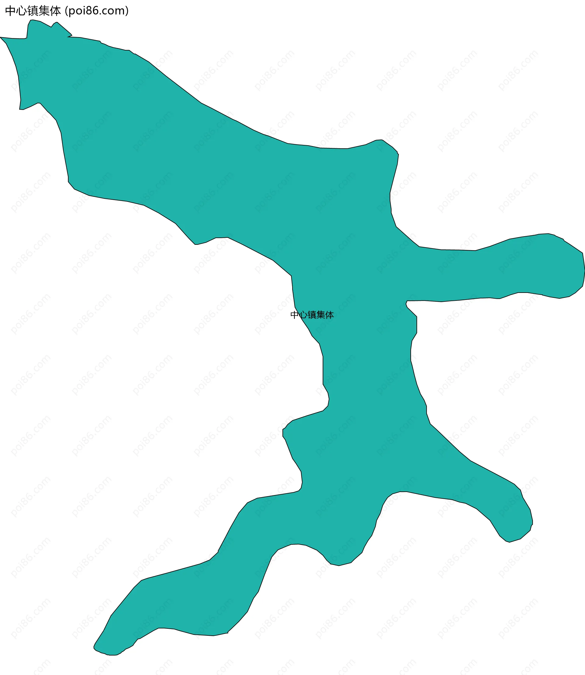中心镇集体边界地图