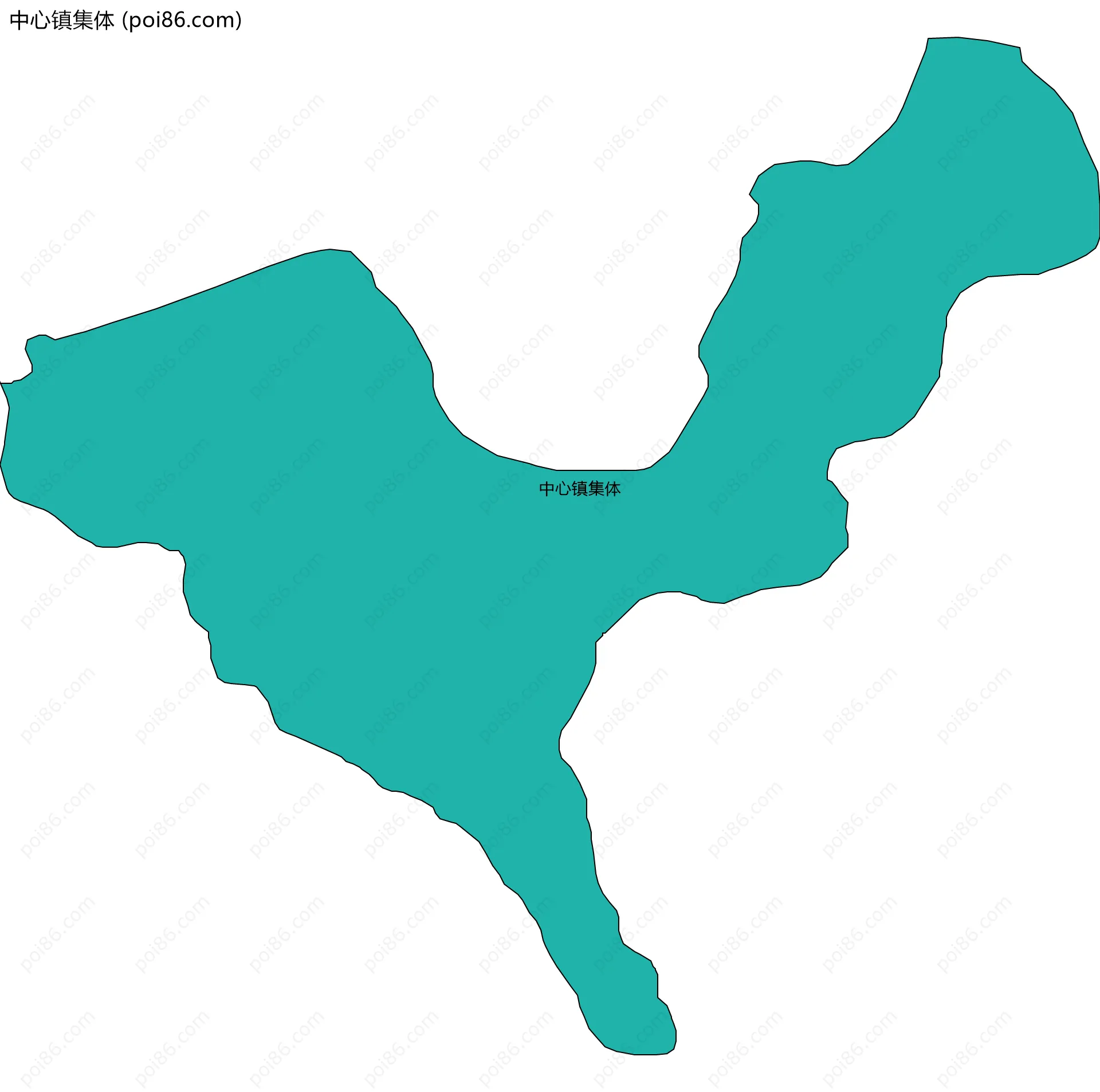 中心镇集体边界地图