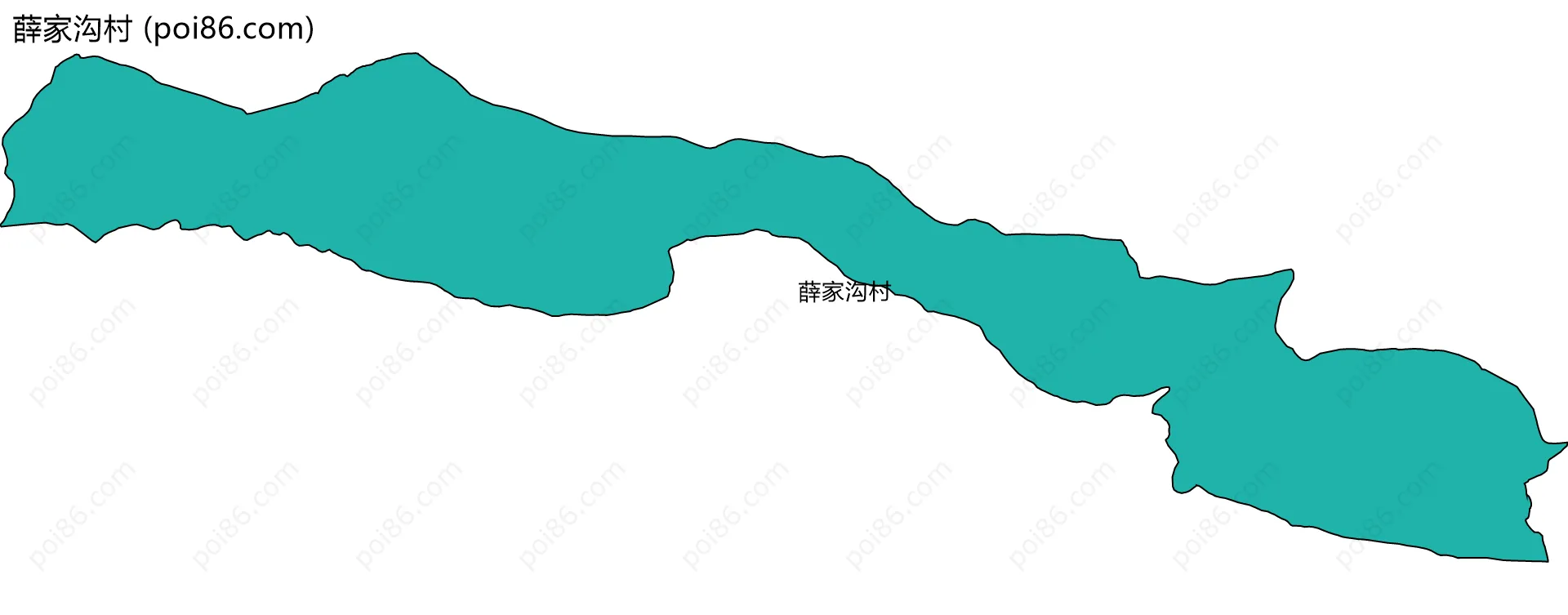 薛家沟村边界地图