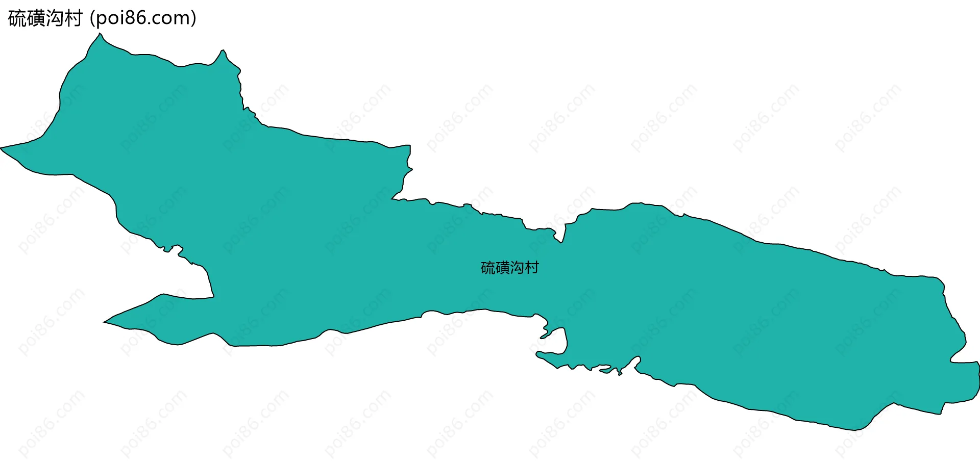 硫磺沟村边界地图