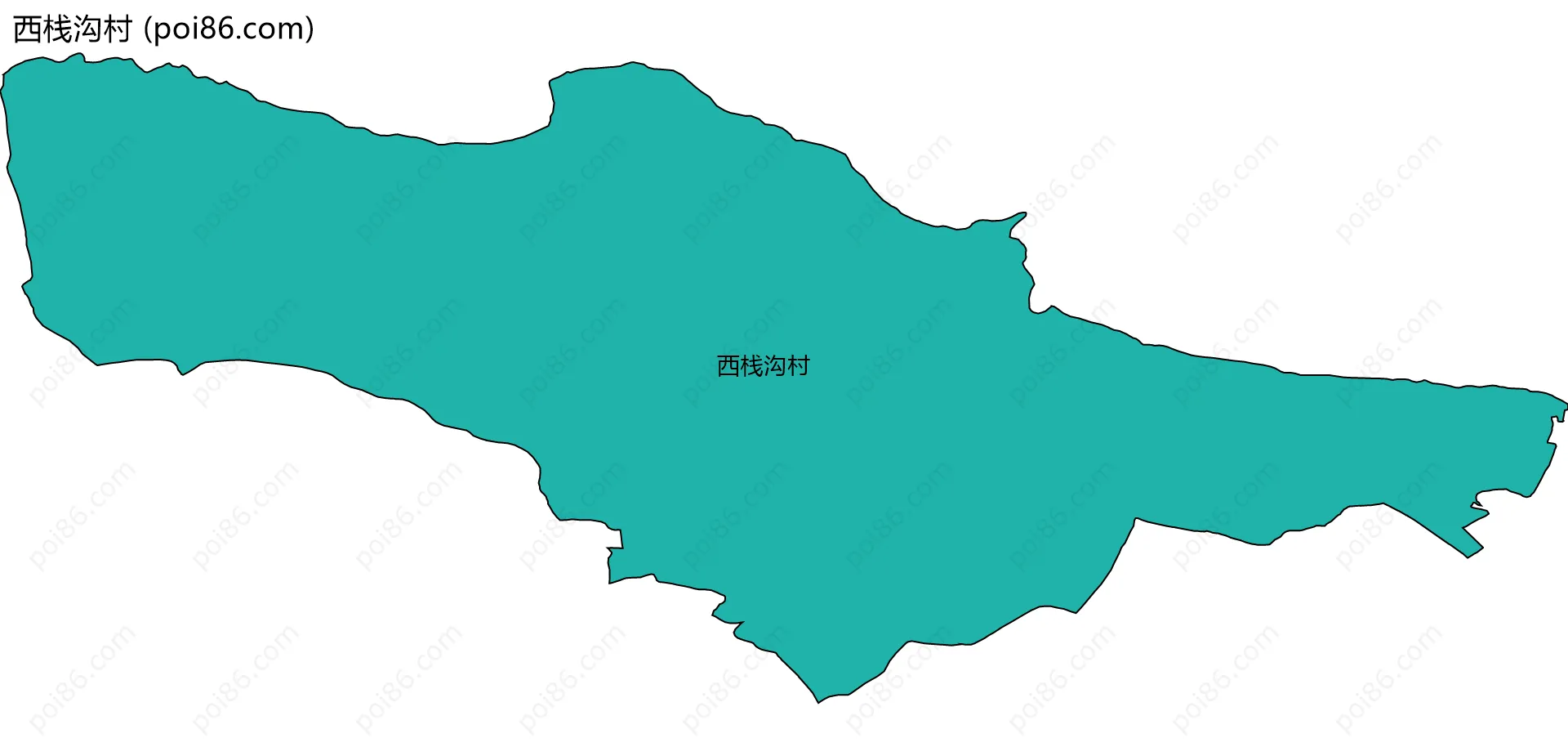 西栈沟村边界地图