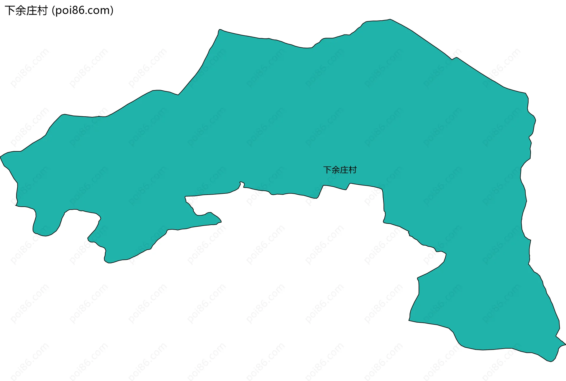 下余庄村边界地图