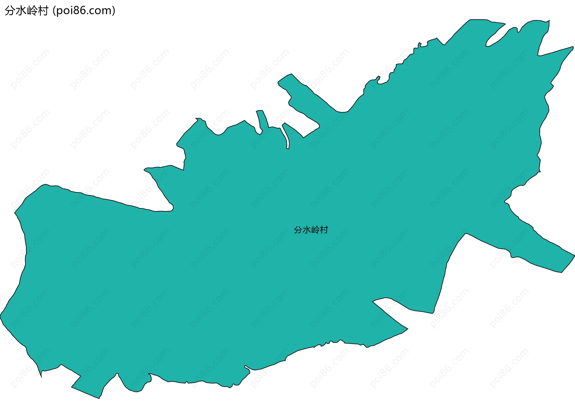 分水岭村边界地图