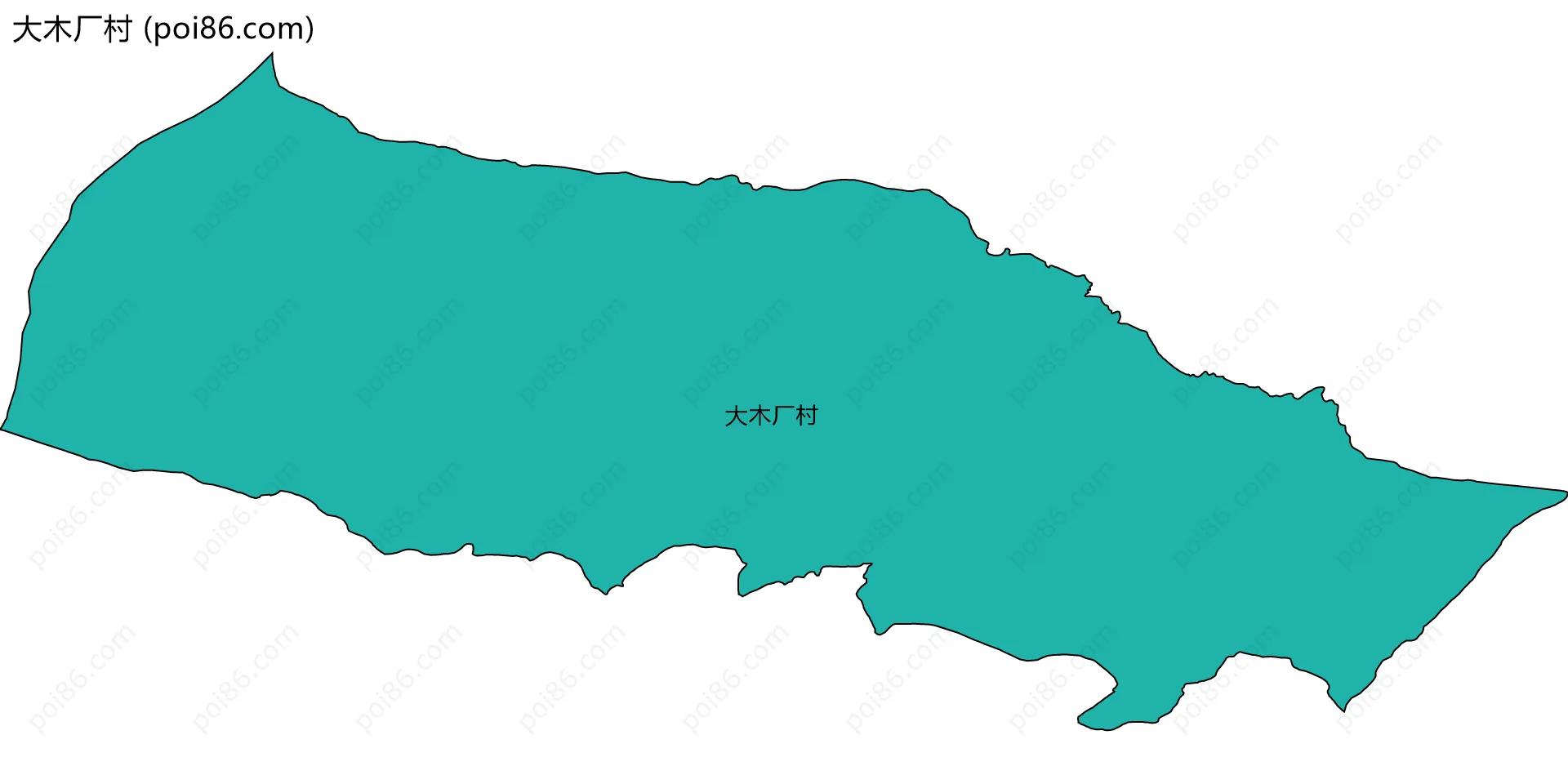 大木厂村边界地图