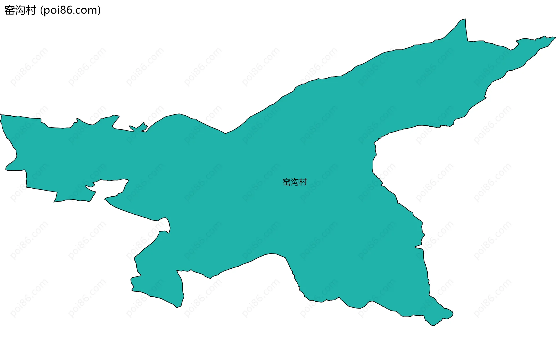 窑沟村边界地图