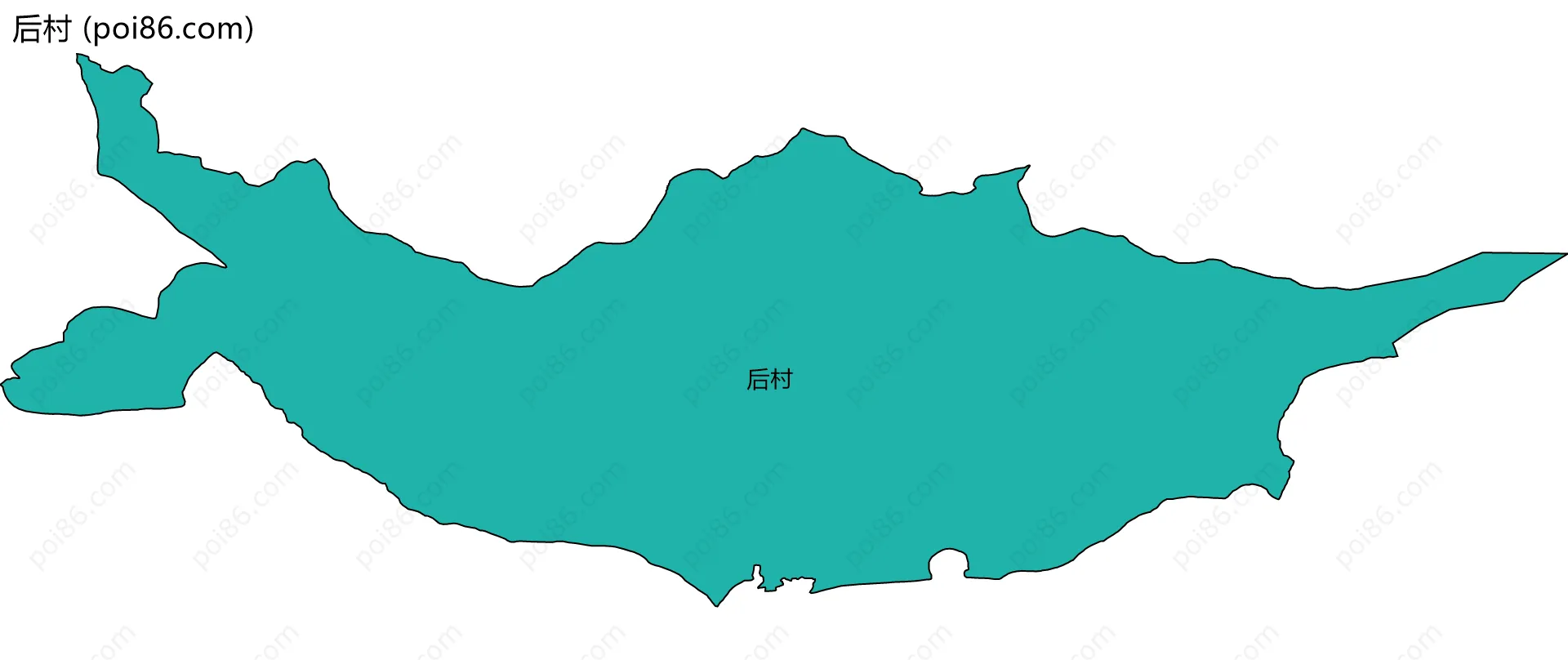 后村边界地图