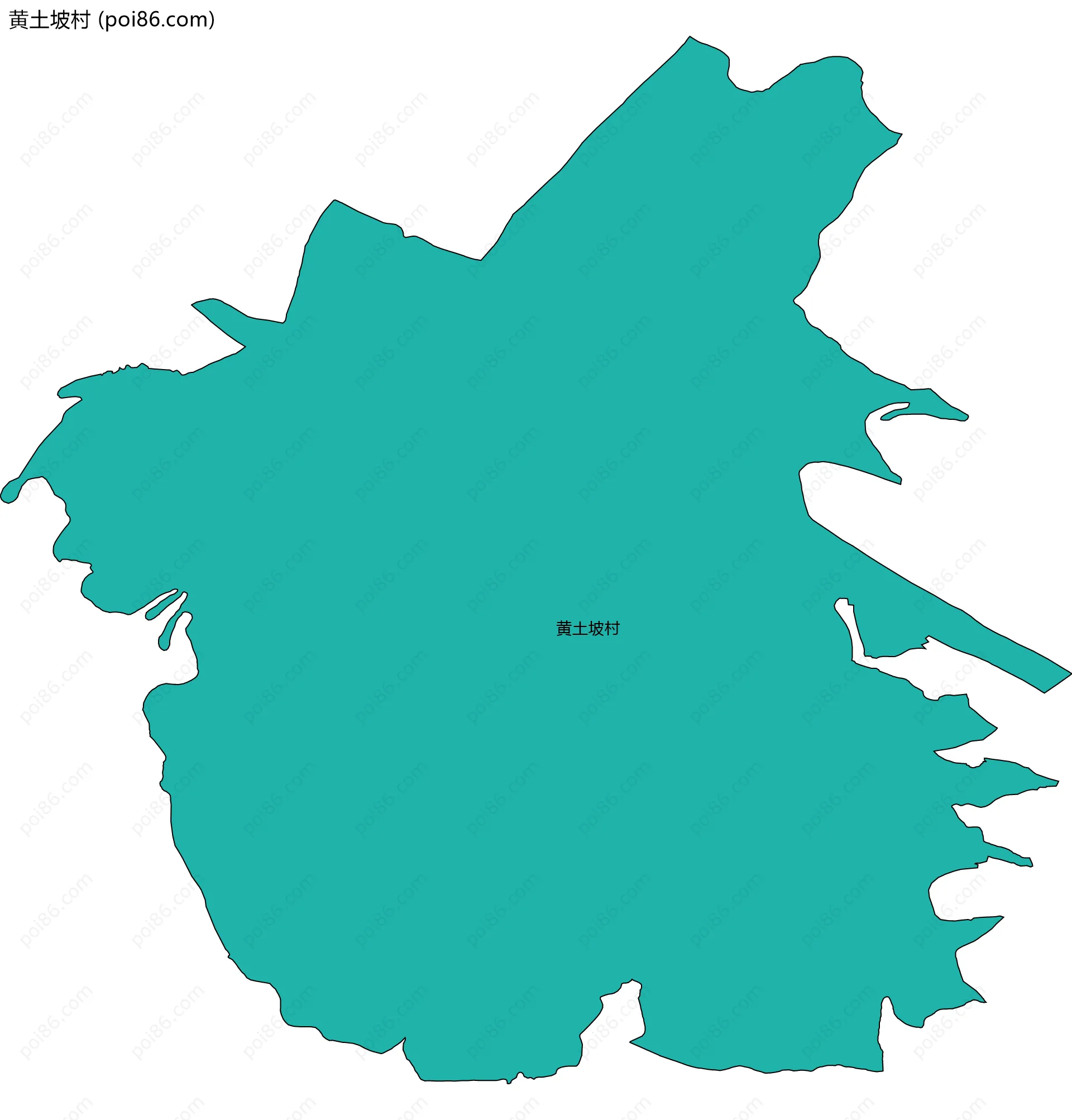 黄土坡村边界地图