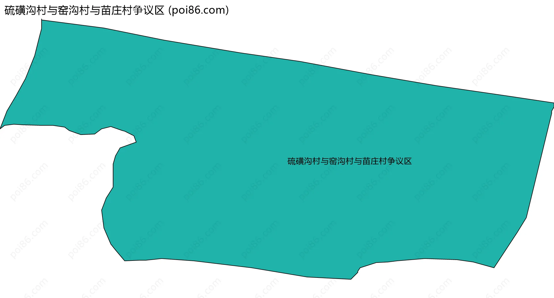 硫磺沟村与窑沟村与苗庄村争议区边界地图
