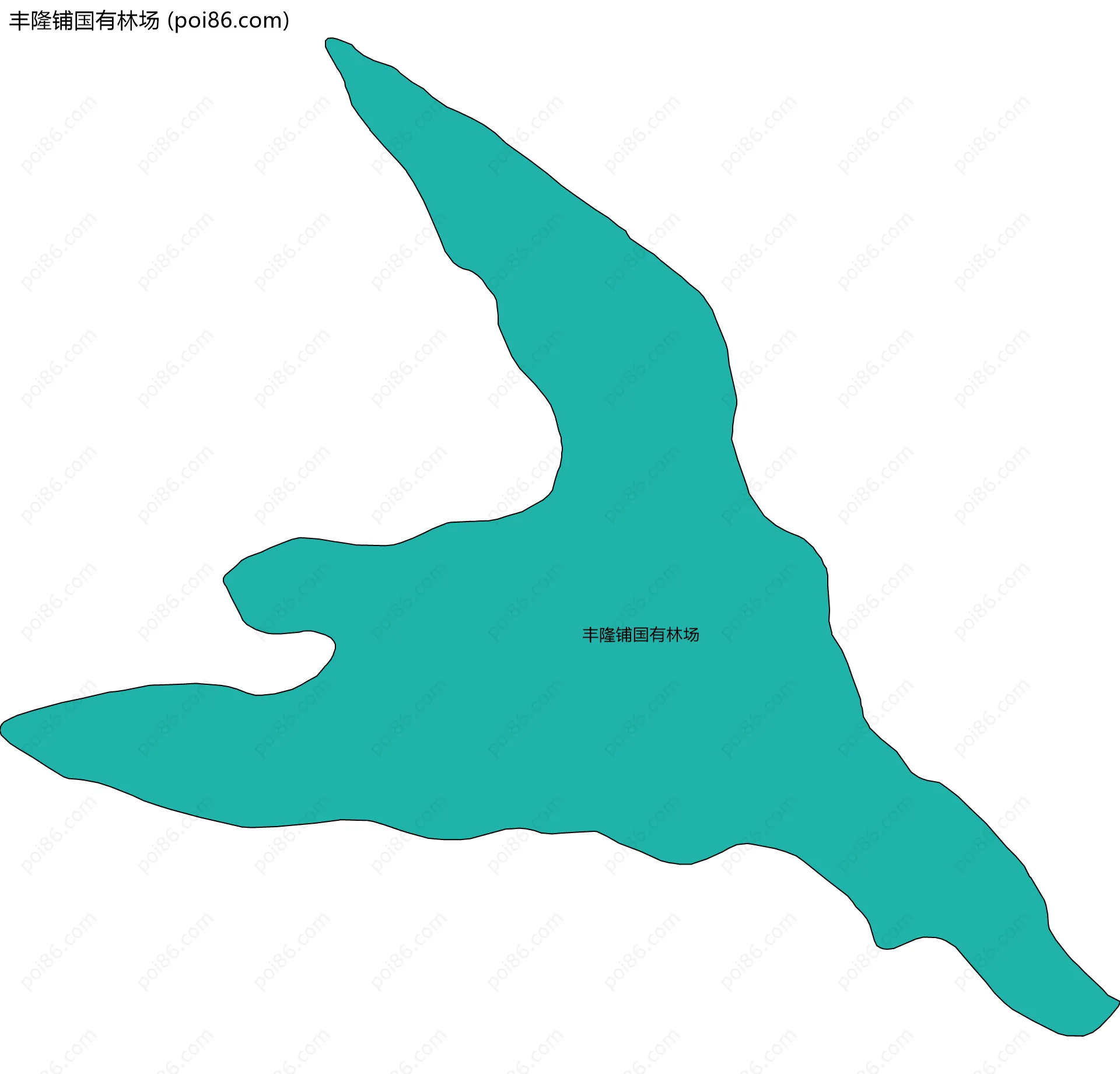 丰隆铺国有林场边界地图