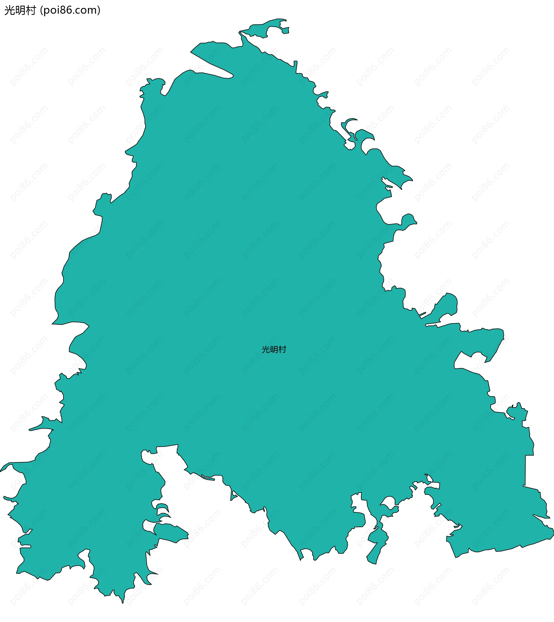 光明村边界地图