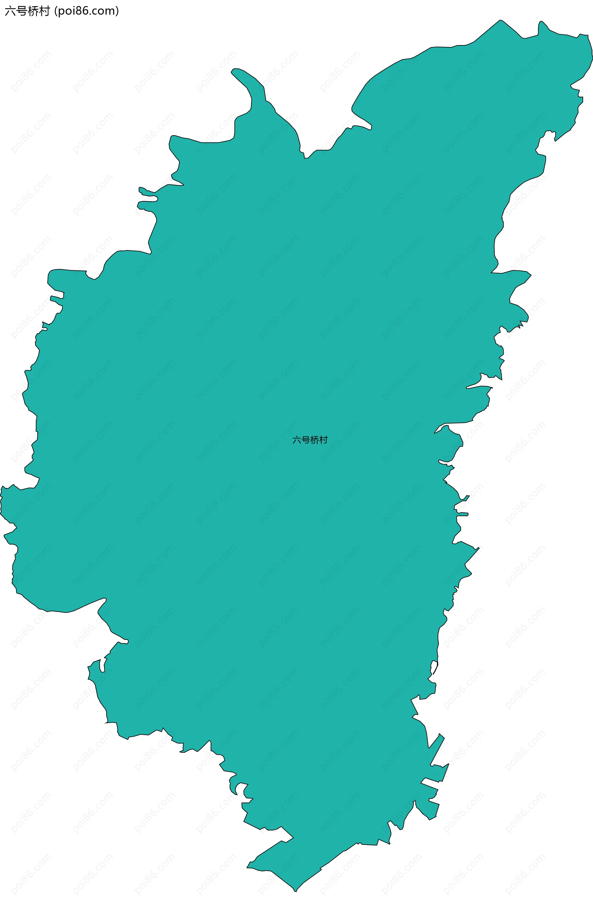 六号桥村边界地图