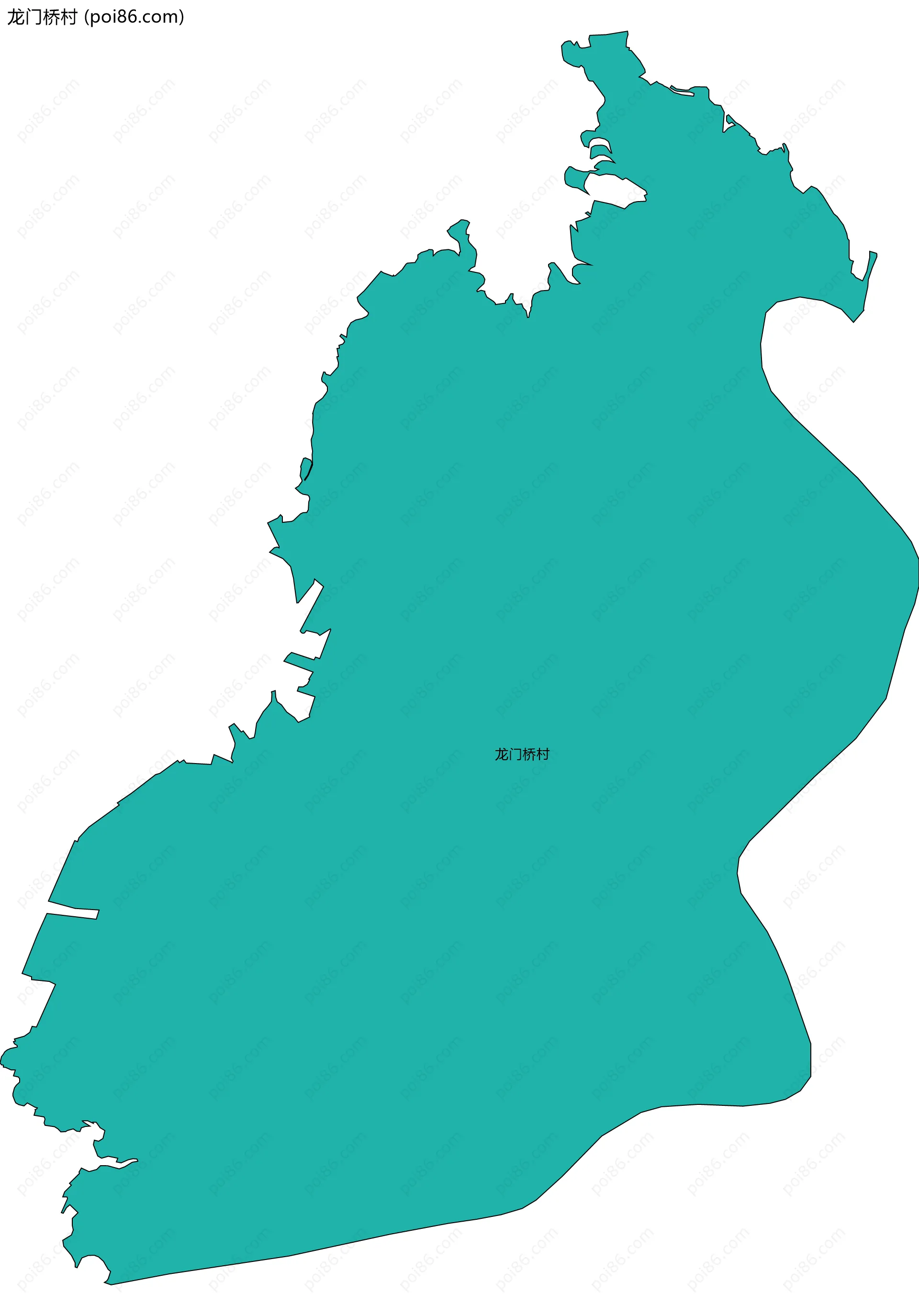 龙门桥村边界地图