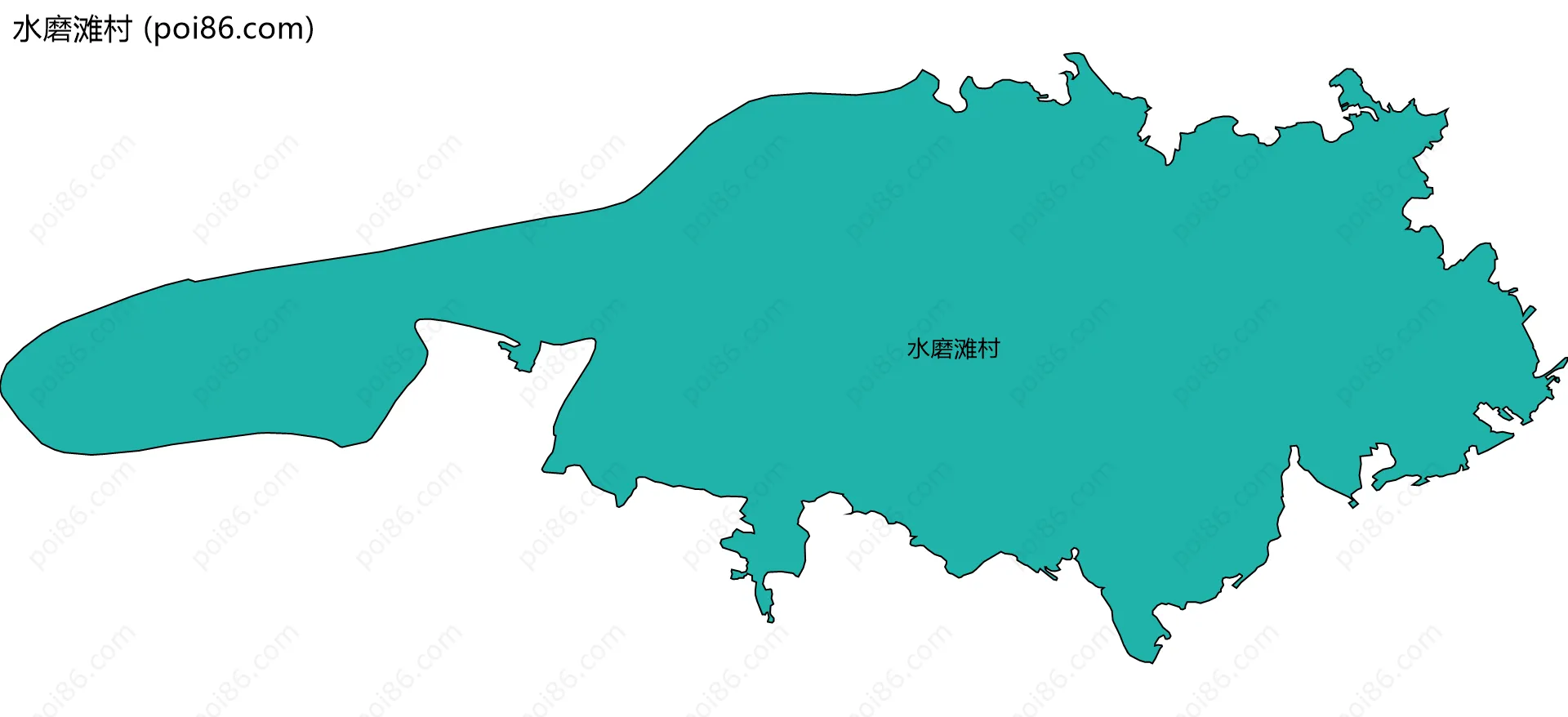 水磨滩村边界地图