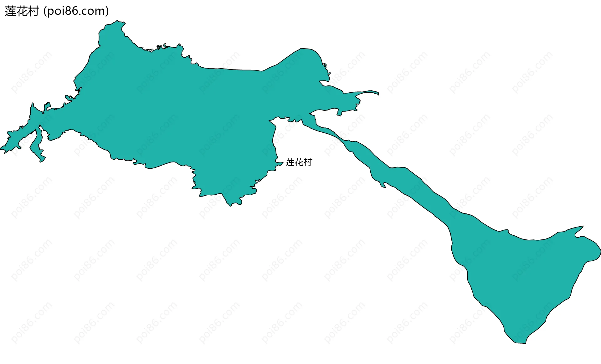 莲花村边界地图