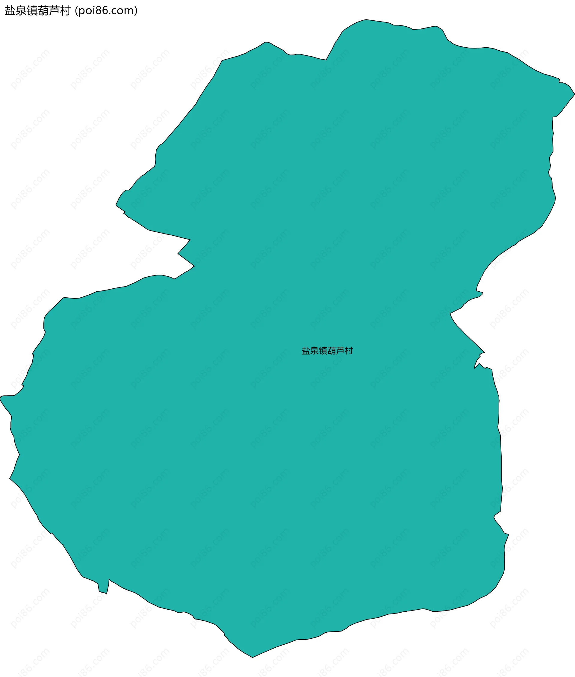 盐泉镇葫芦村边界地图
