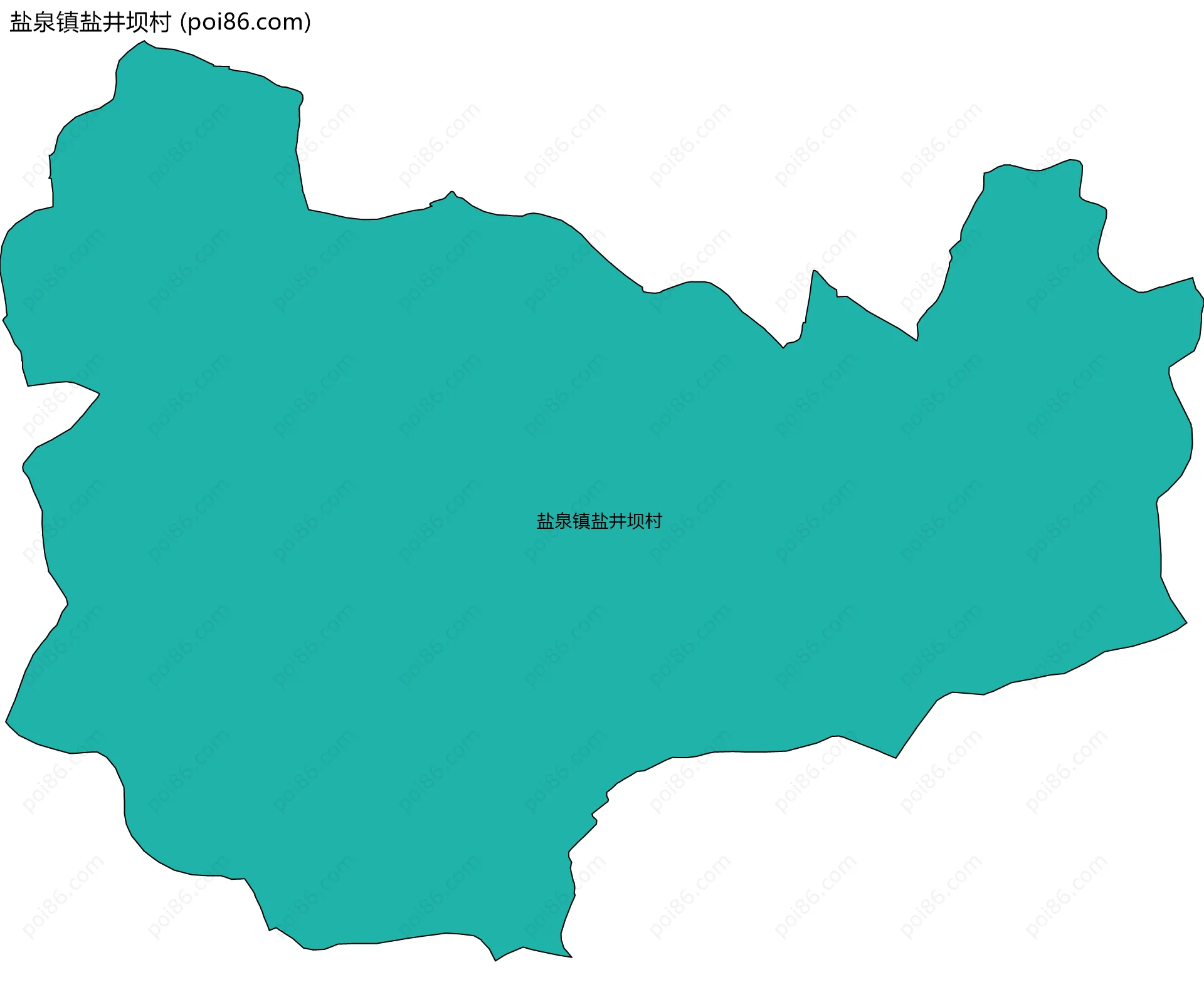 盐泉镇盐井坝村边界地图