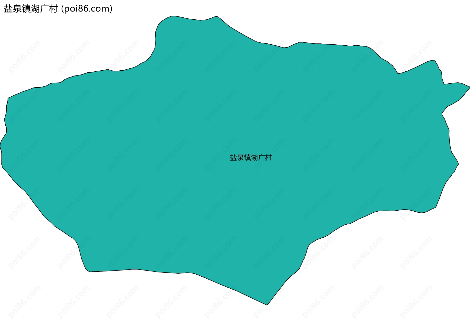 盐泉镇湖广村边界地图