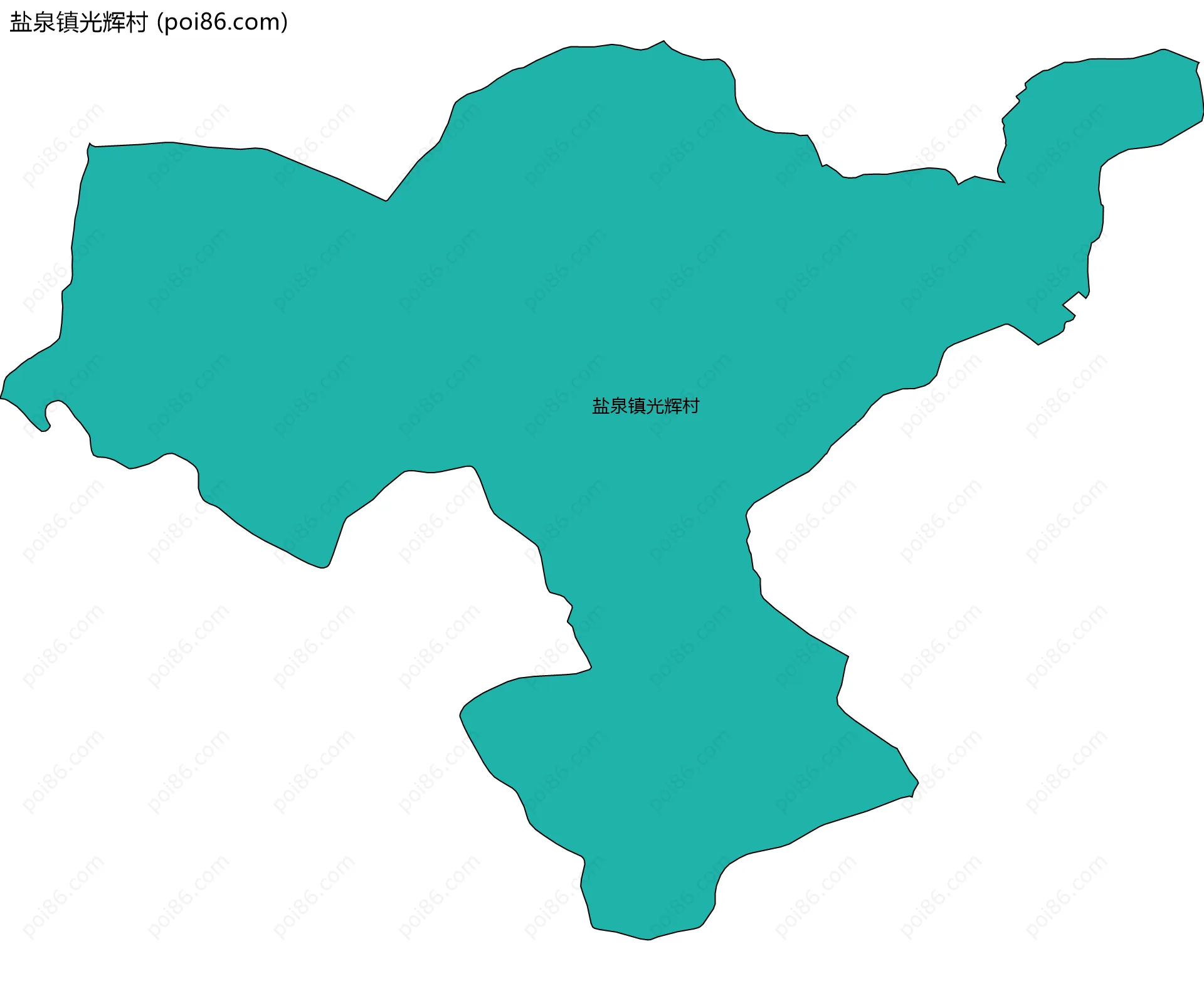 盐泉镇光辉村边界地图