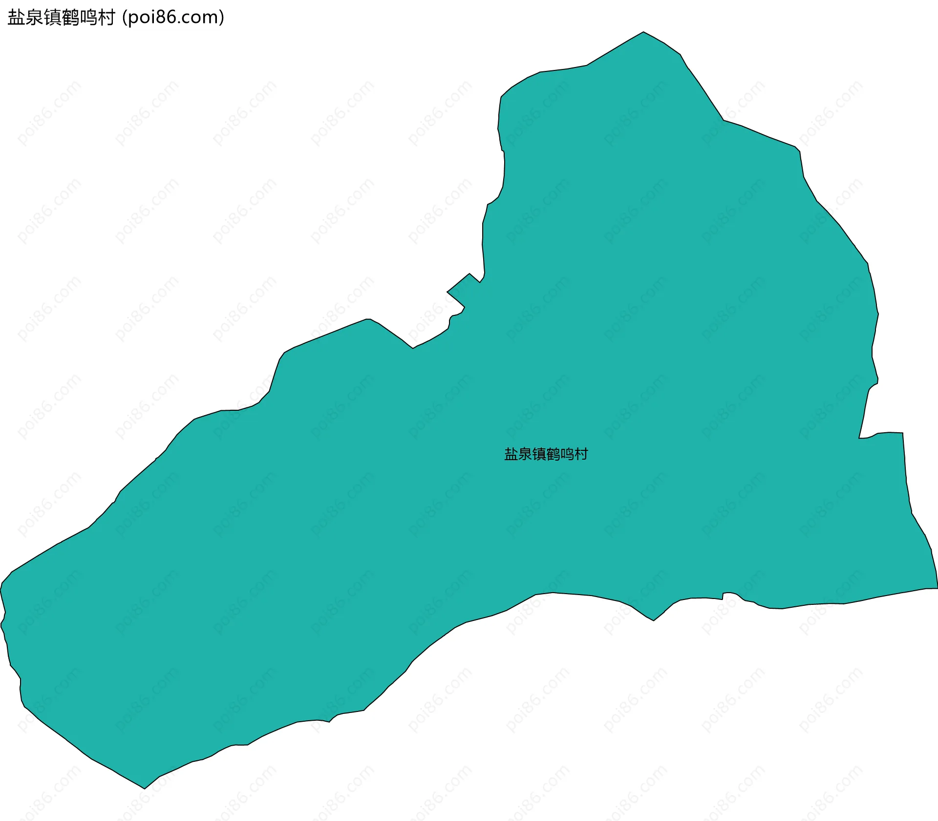 盐泉镇鹤鸣村边界地图