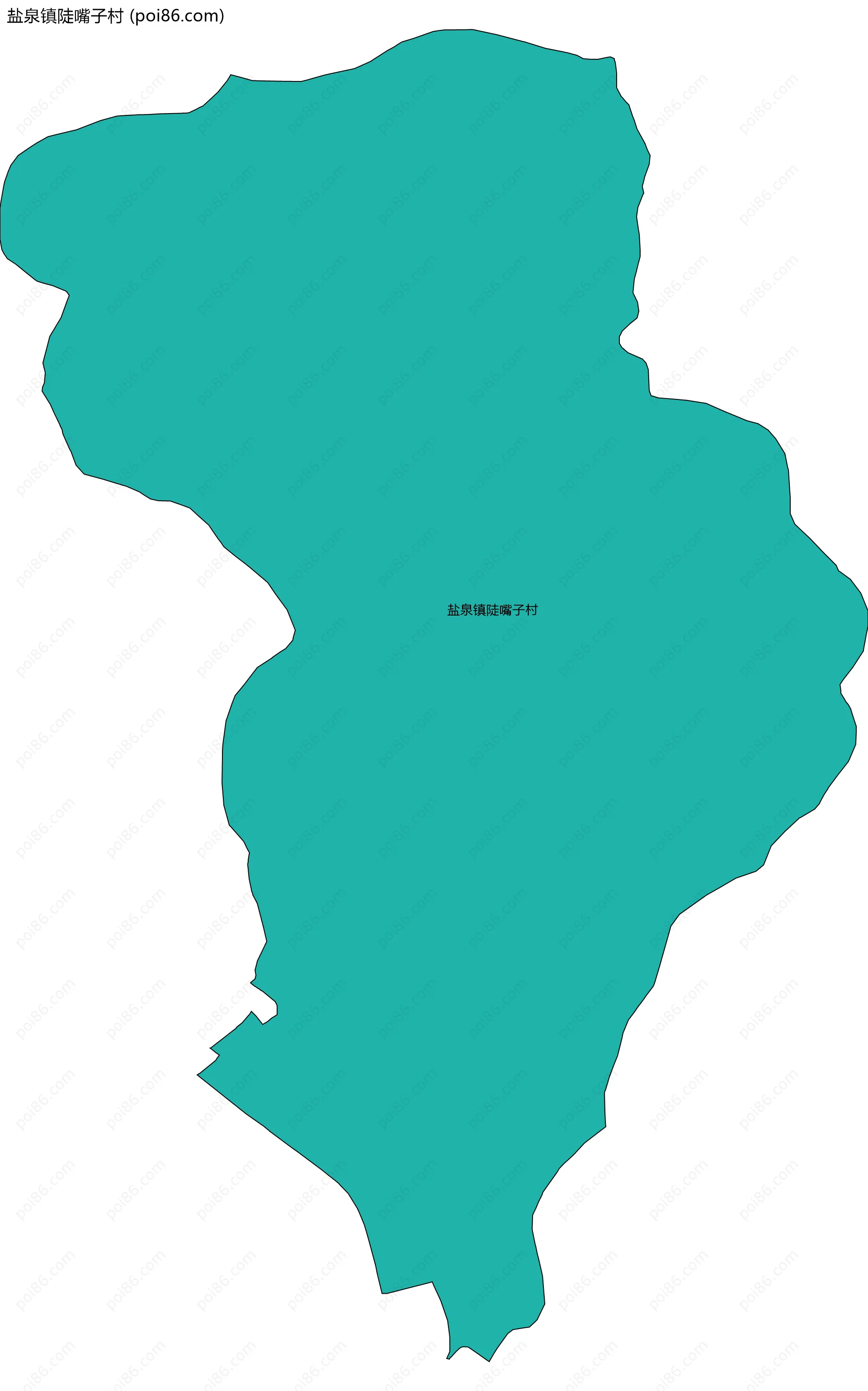 盐泉镇陡嘴子村边界地图