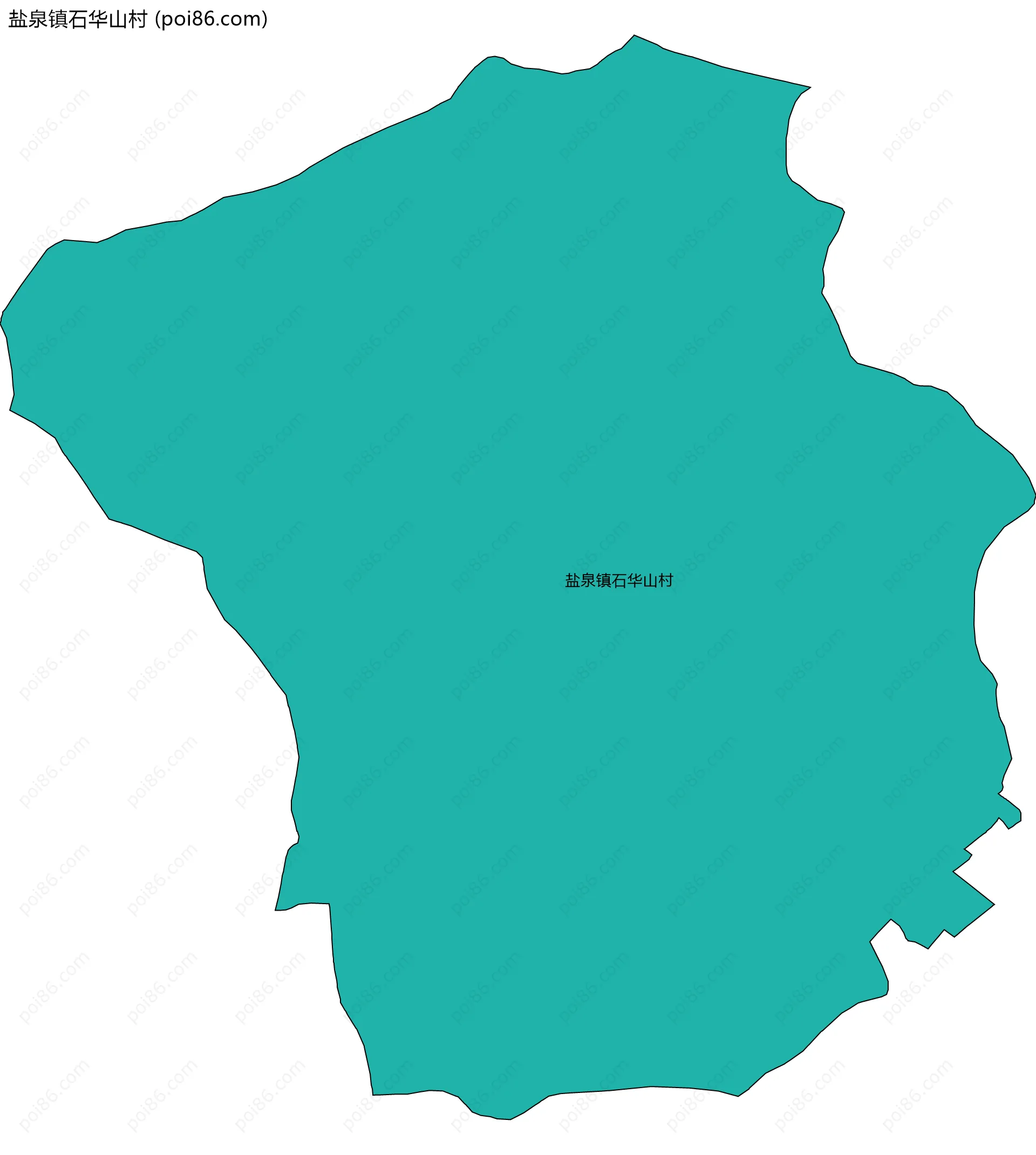 盐泉镇石华山村边界地图