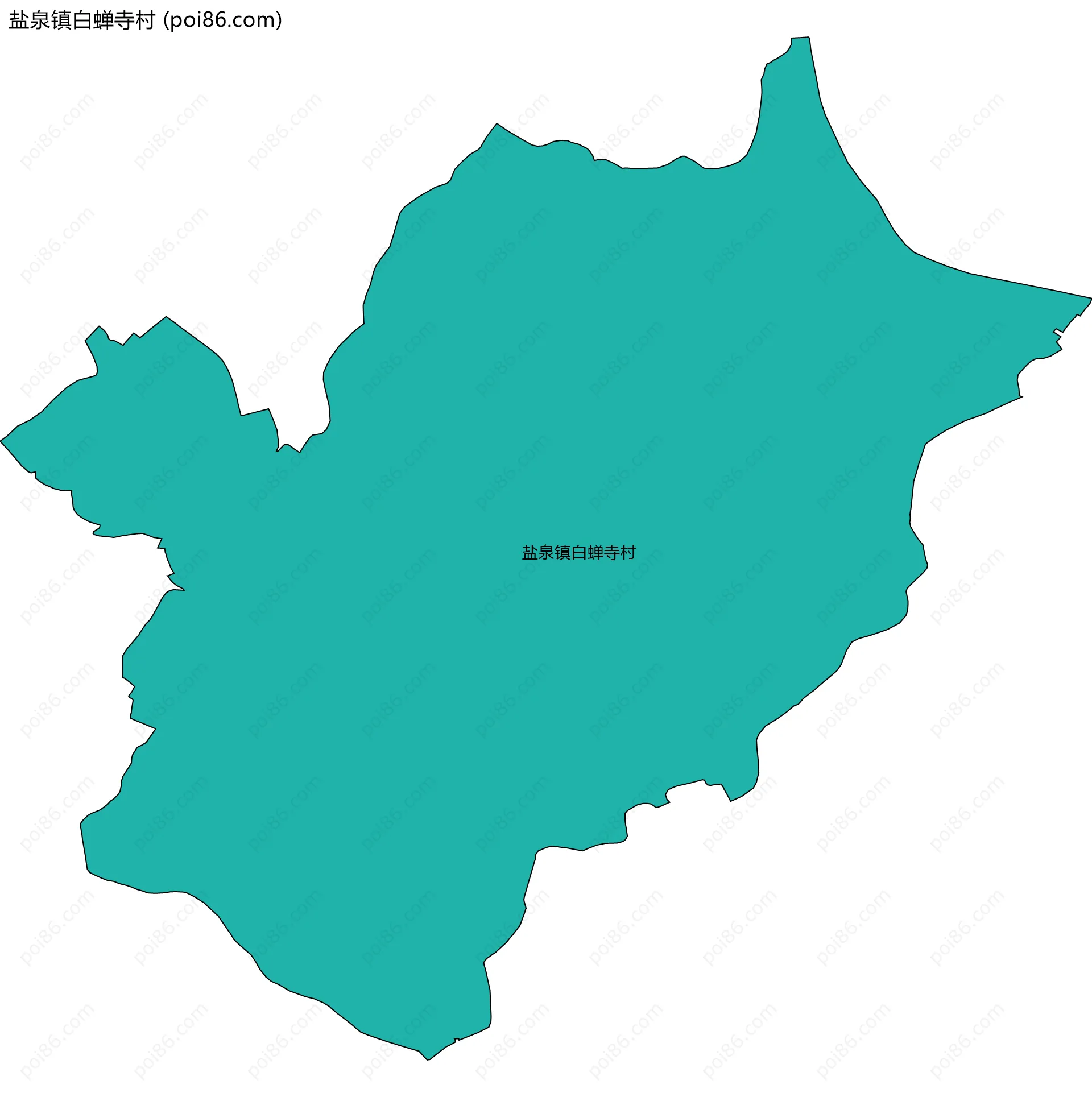 盐泉镇白蝉寺村边界地图