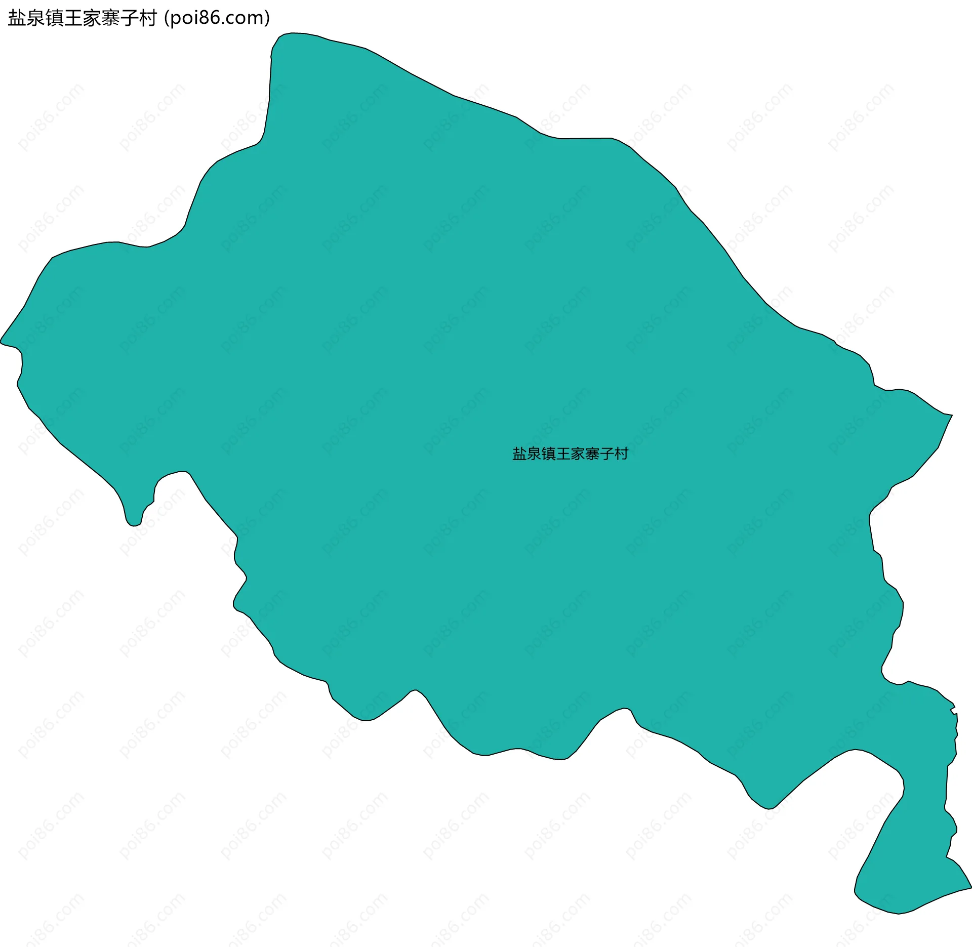 盐泉镇王家寨子村边界地图