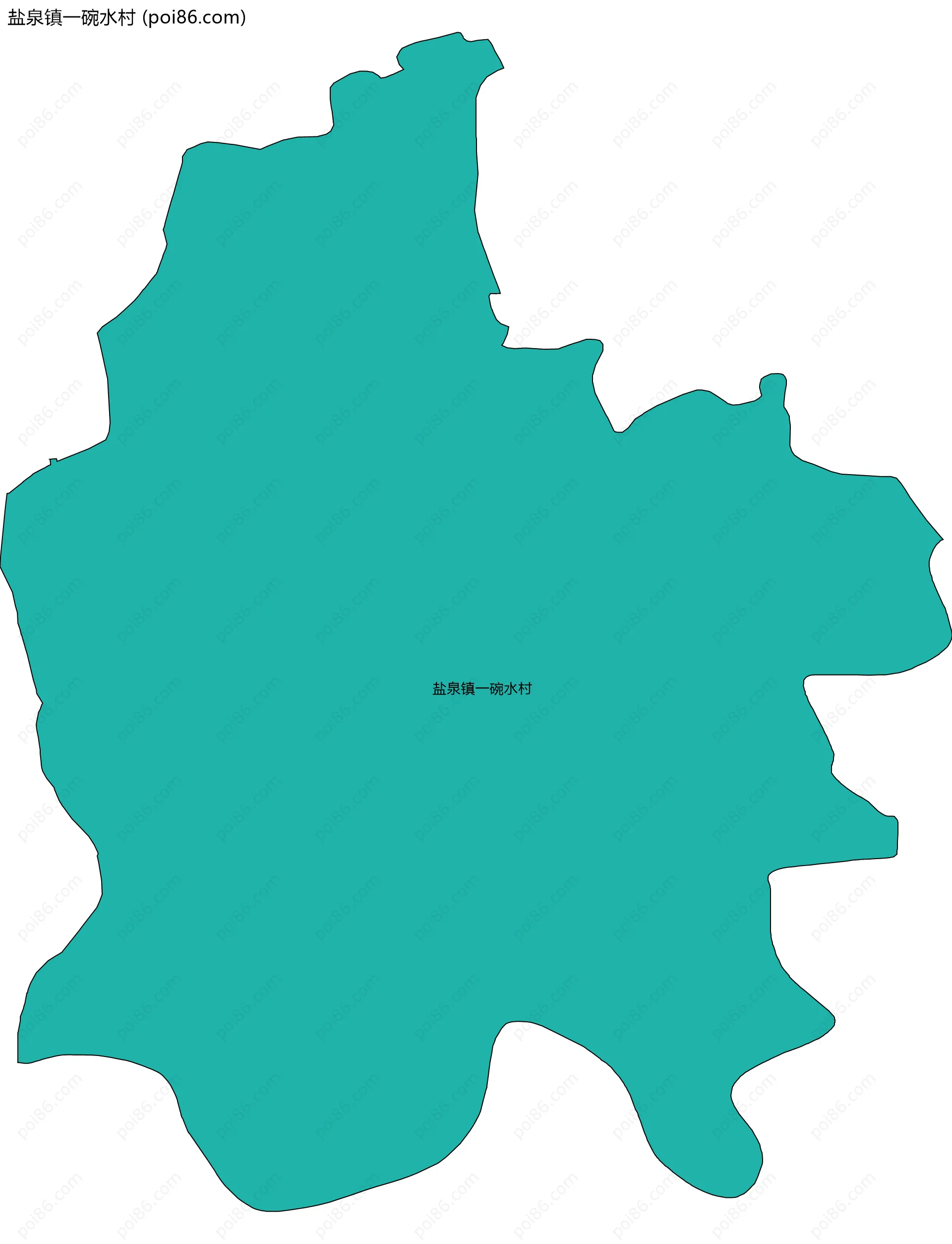 盐泉镇一碗水村边界地图
