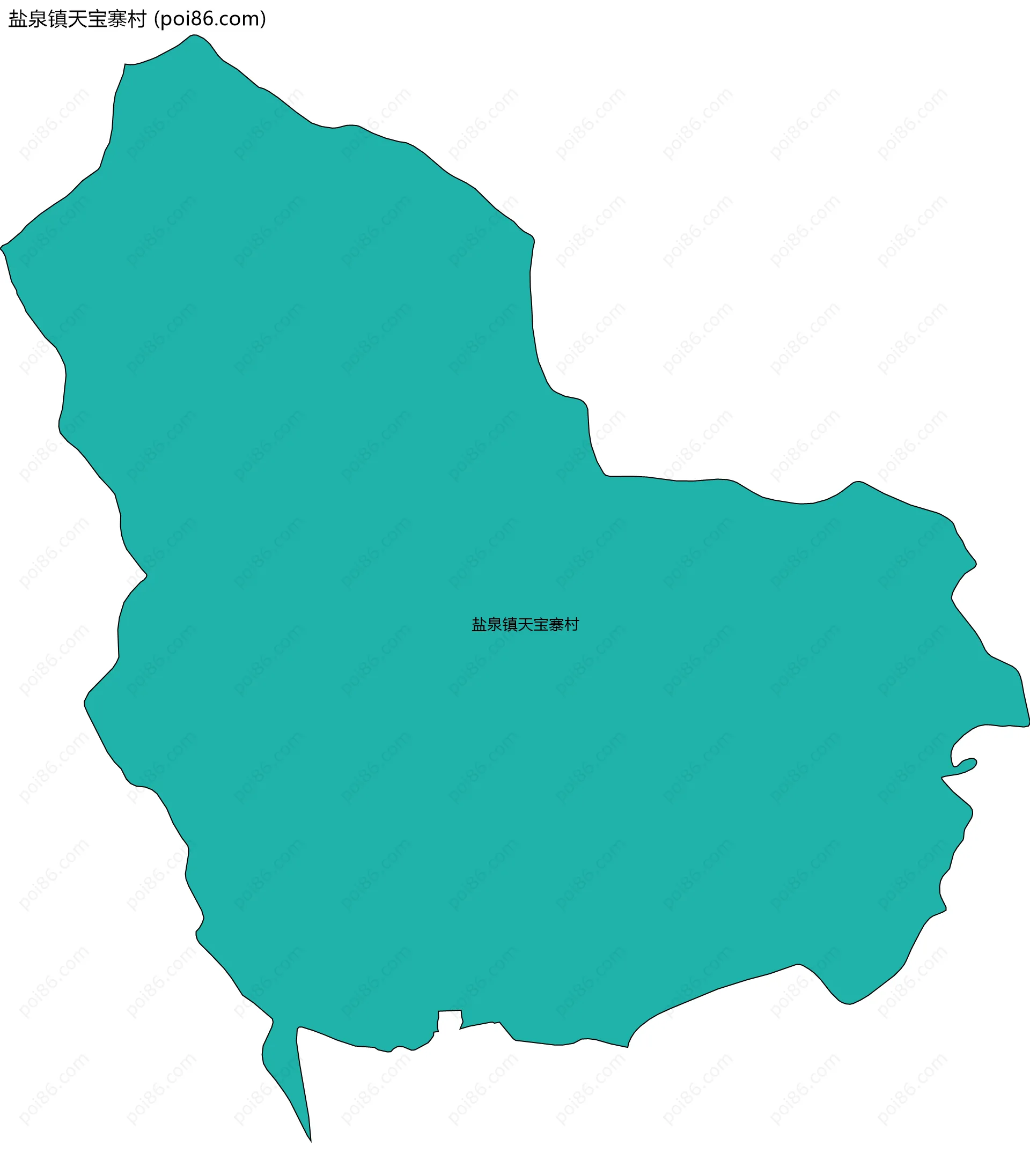 盐泉镇天宝寨村边界地图