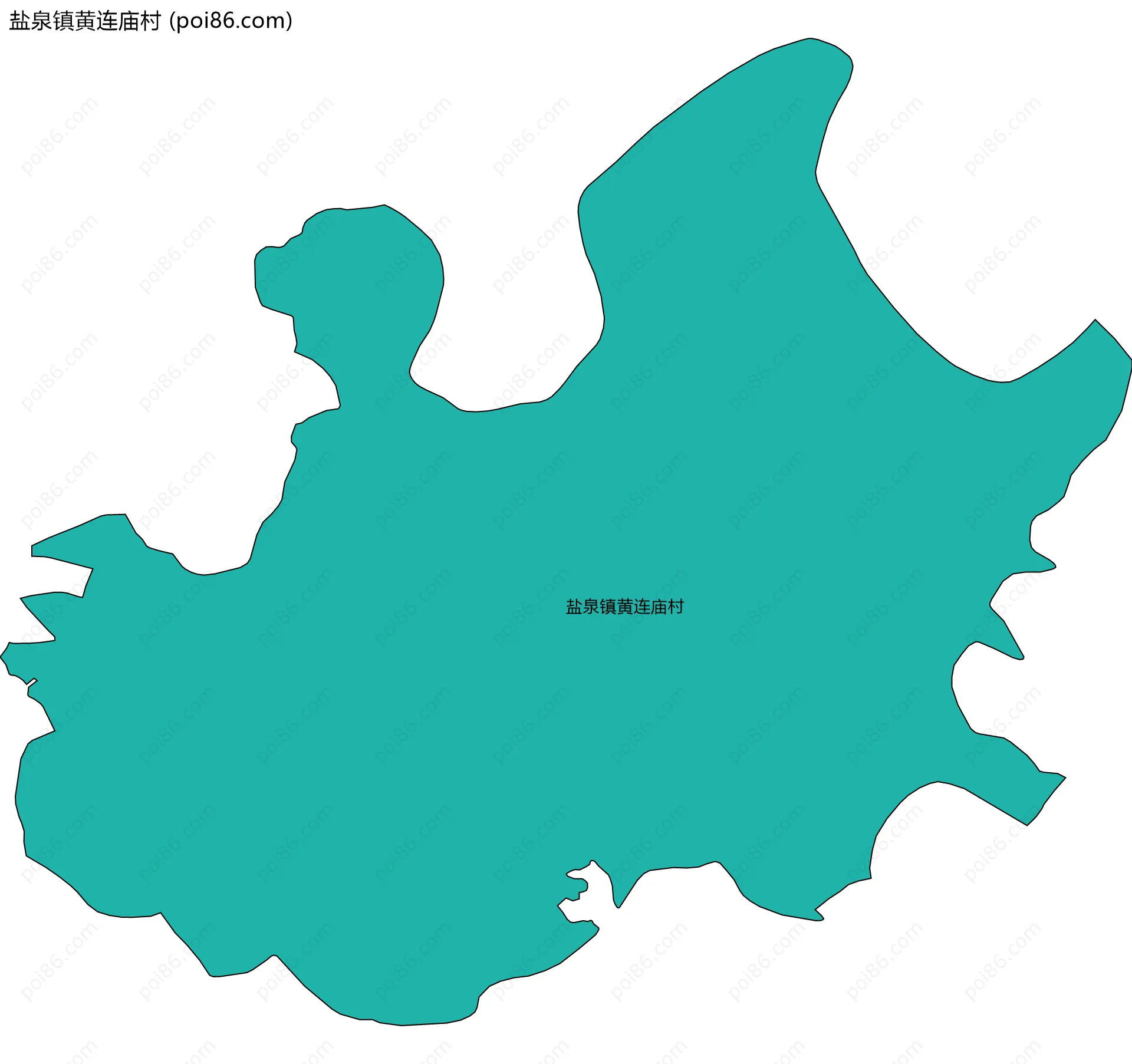 盐泉镇黄连庙村边界地图