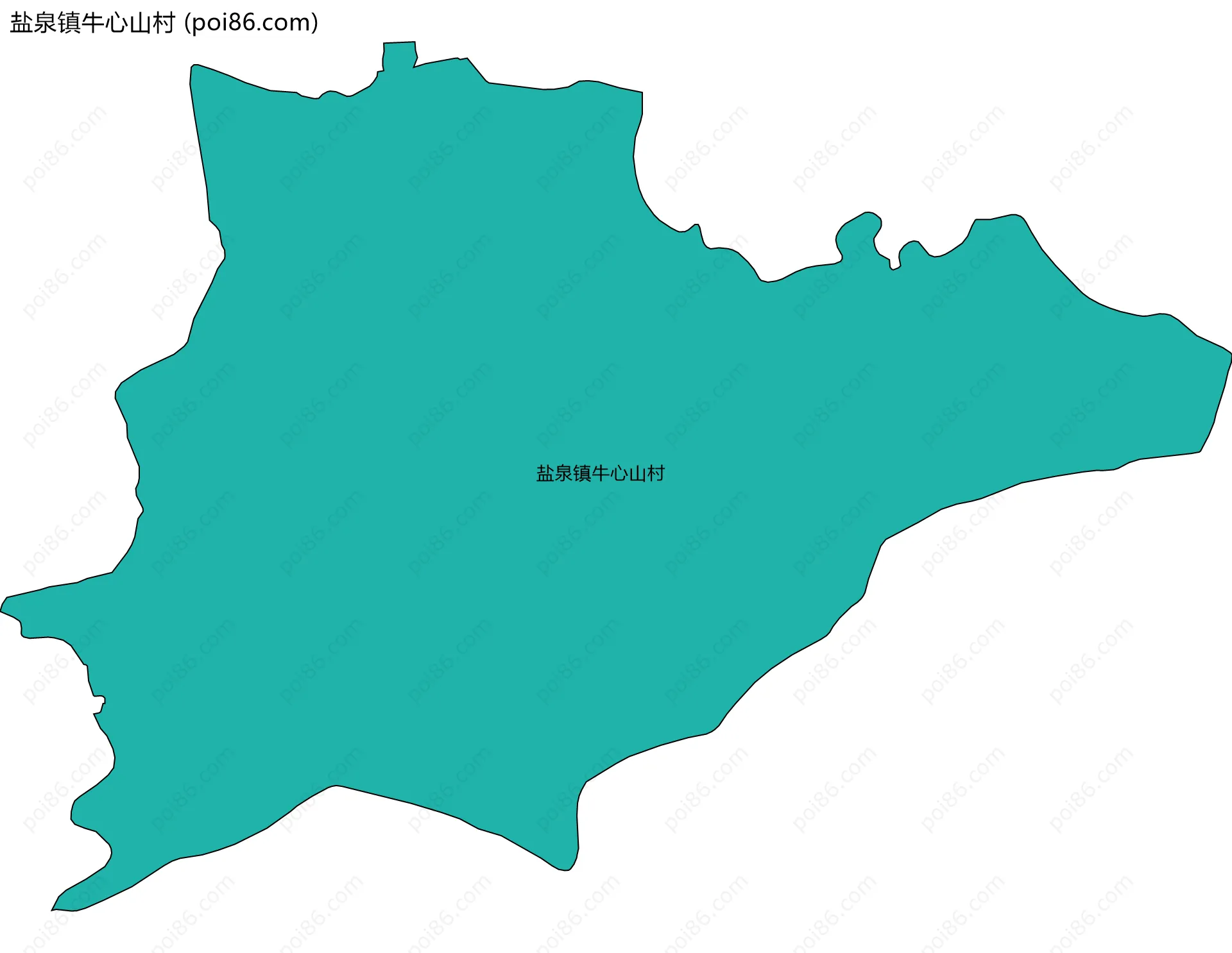 盐泉镇牛心山村边界地图