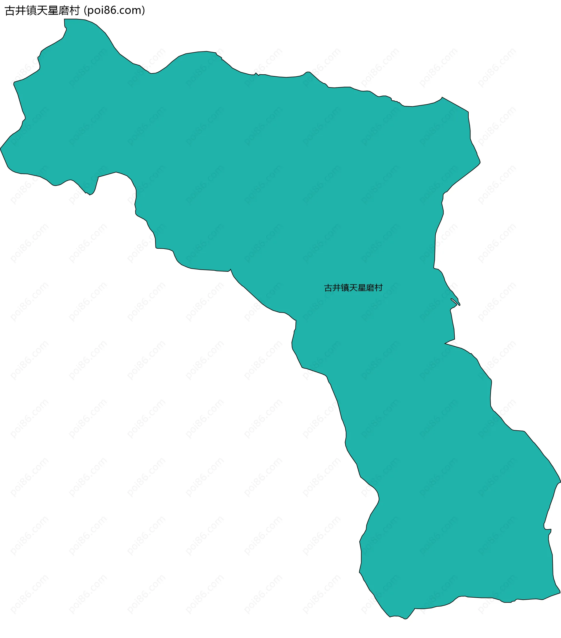 古井镇天星磨村边界地图