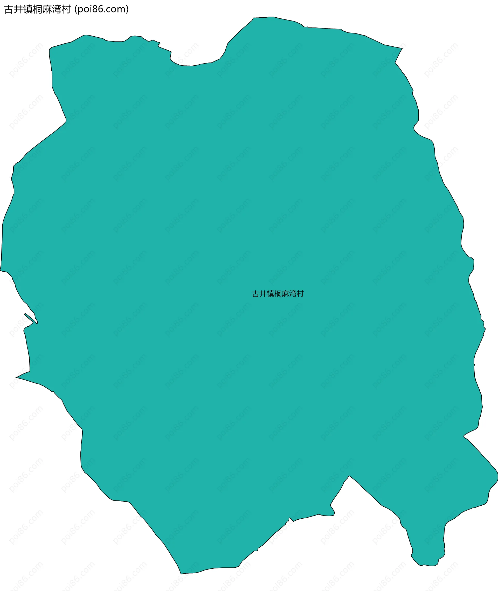 古井镇桐麻湾村边界地图