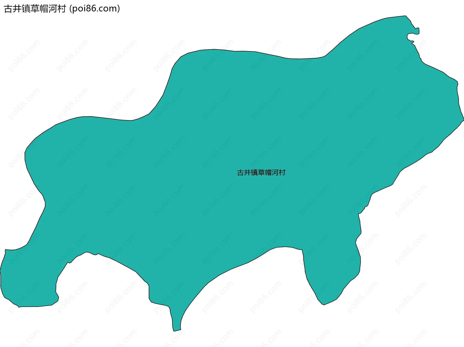 古井镇草帽河村边界地图