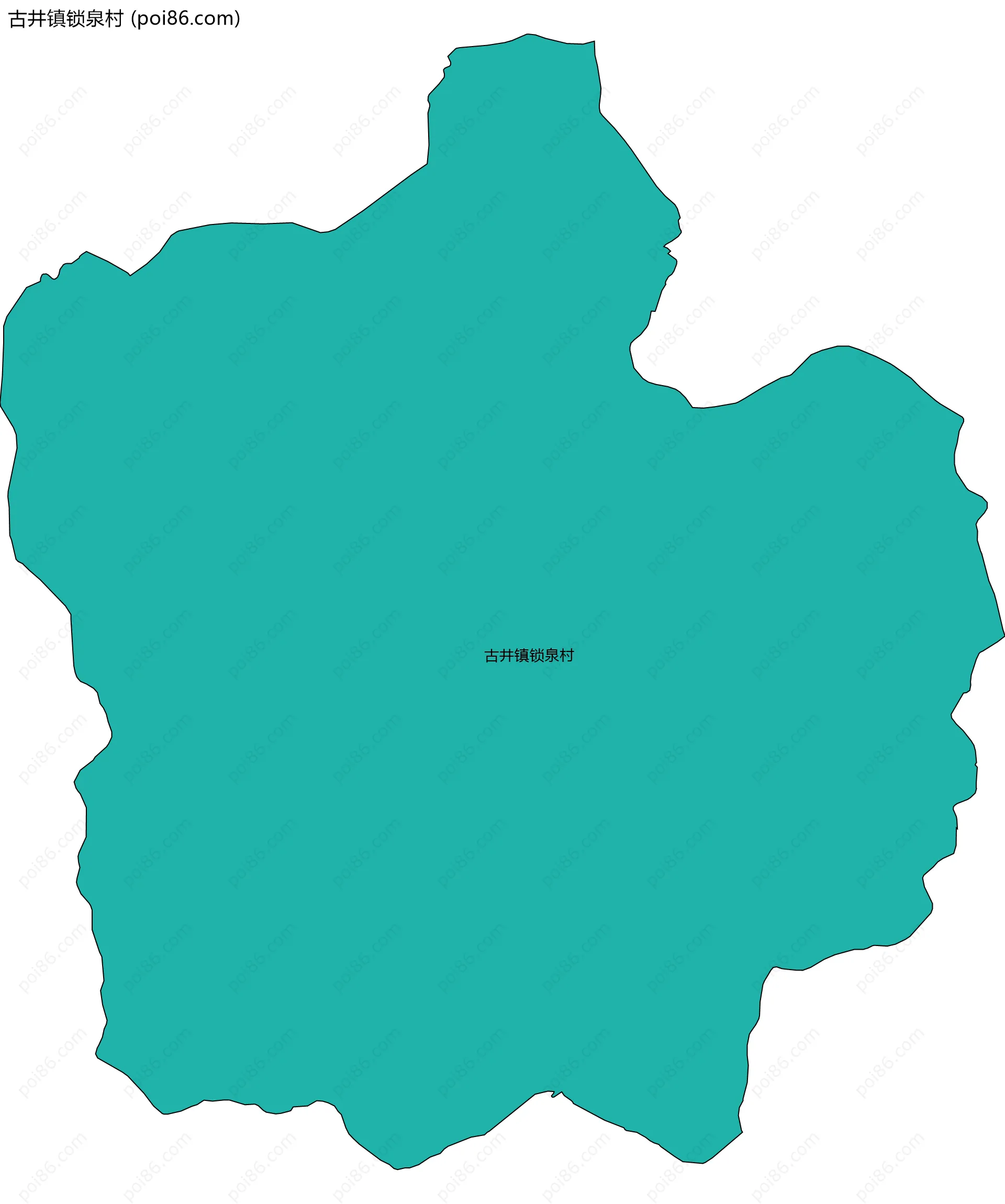 古井镇锁泉村边界地图