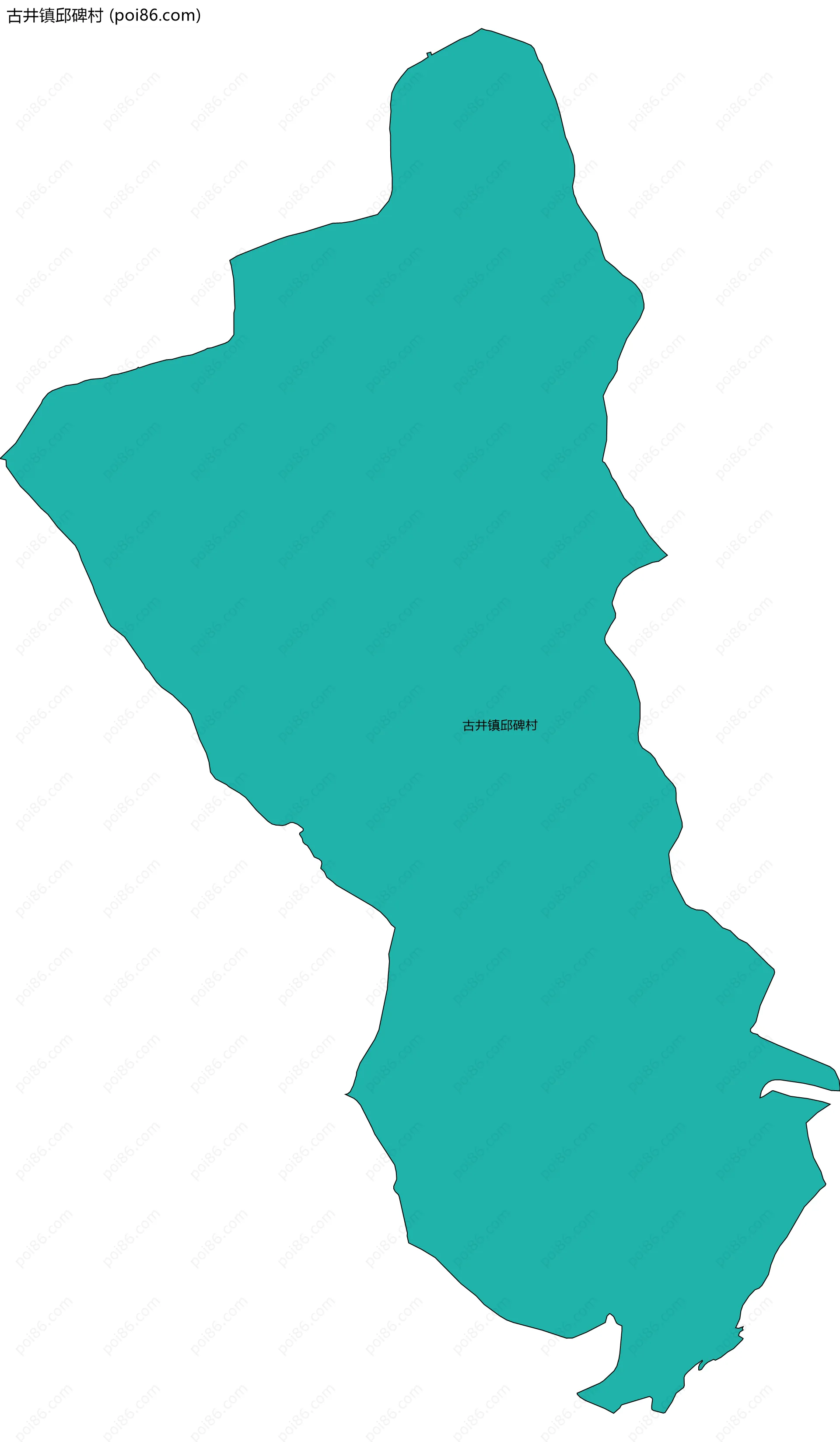 古井镇邱碑村边界地图
