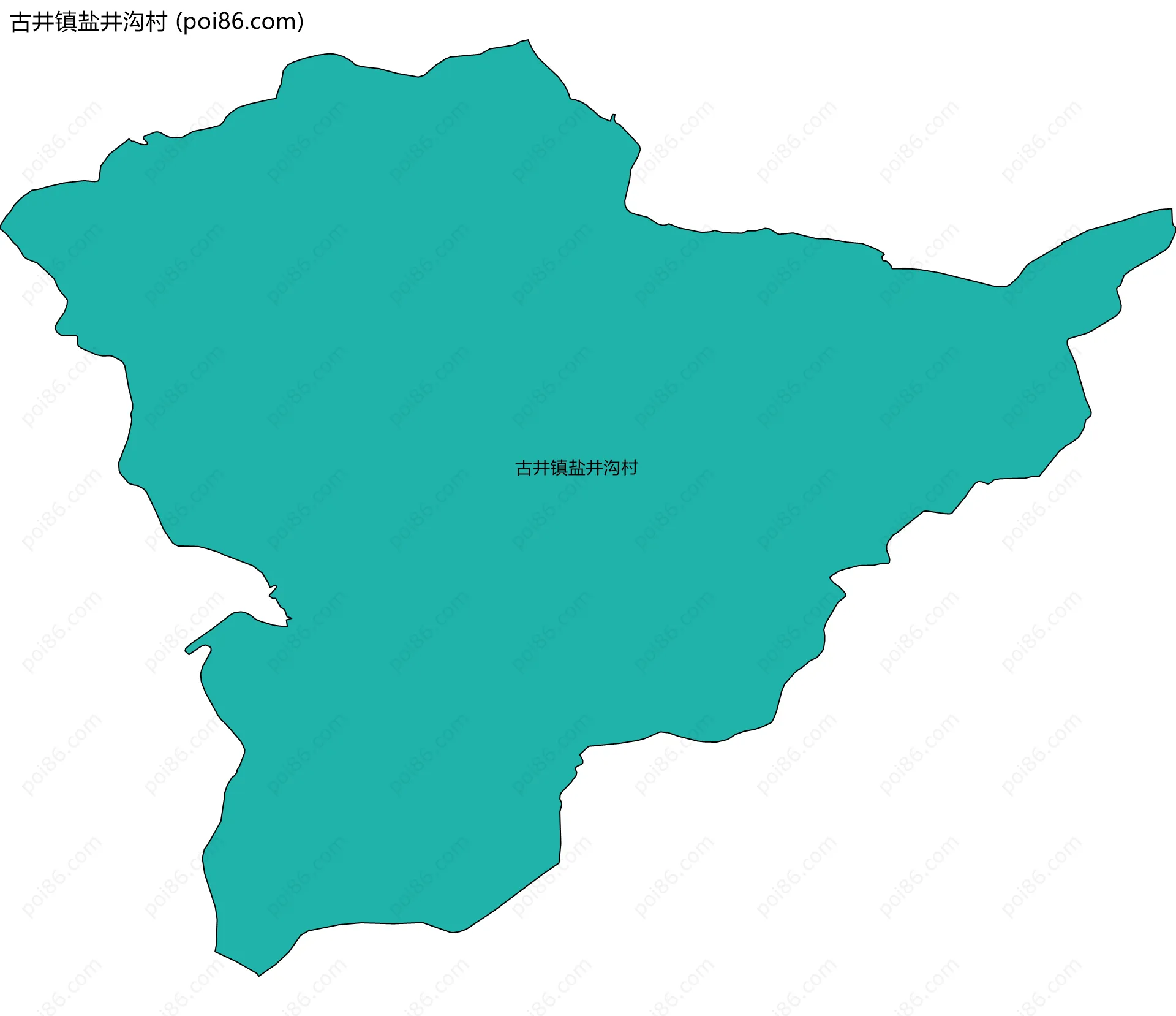 古井镇盐井沟村边界地图