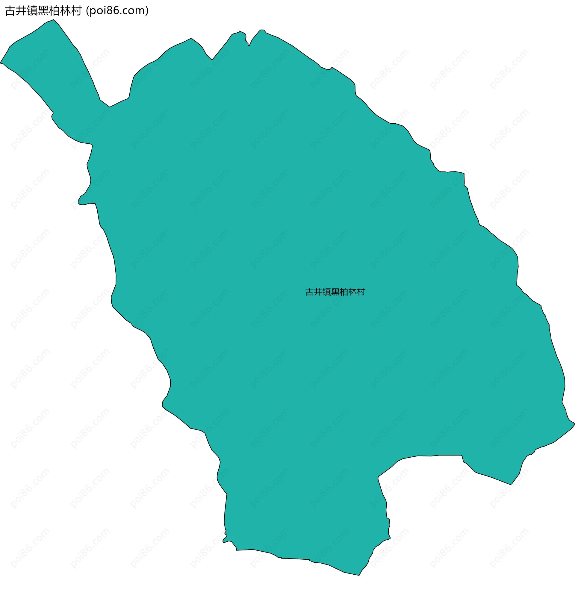 古井镇黑柏林村边界地图