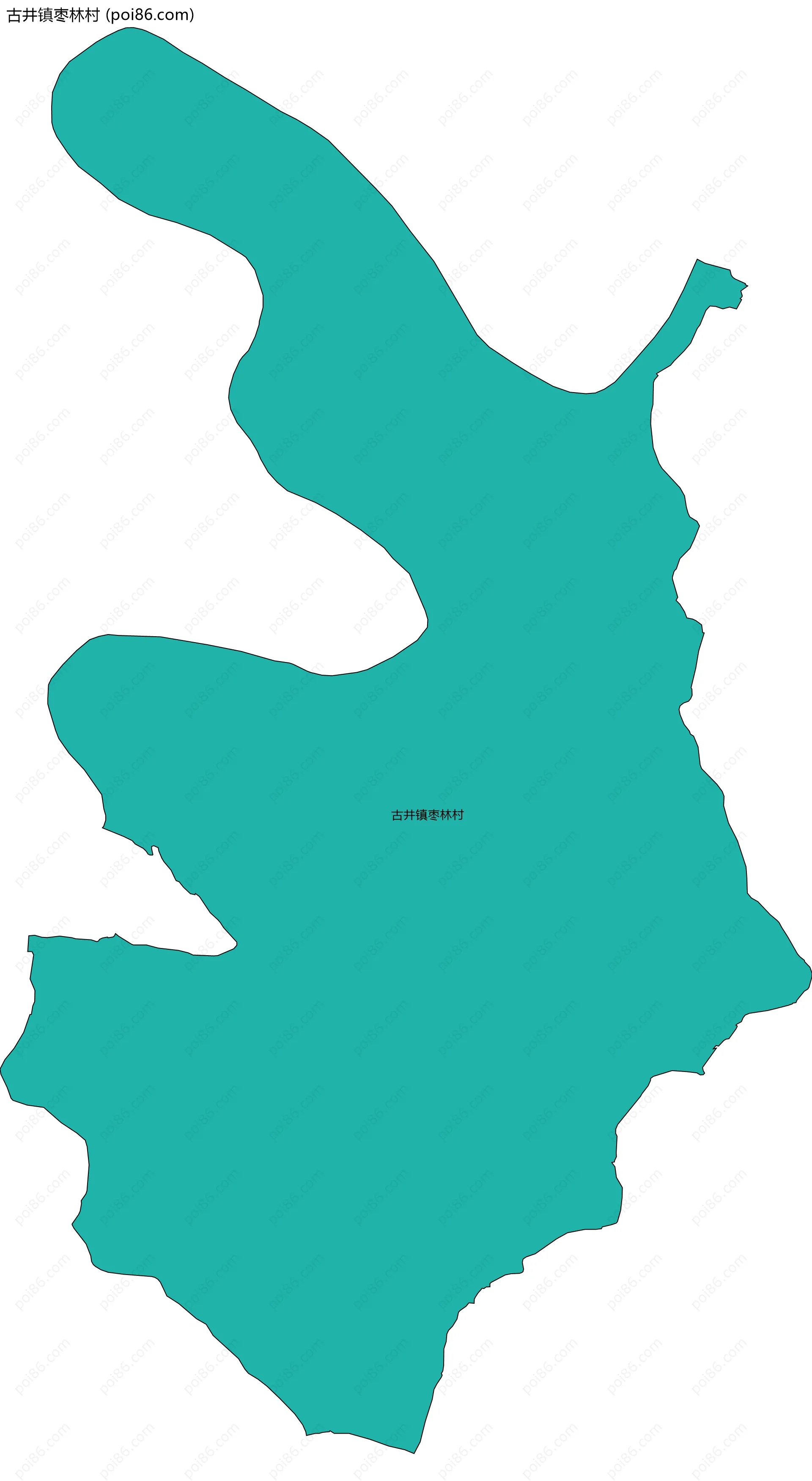 古井镇枣林村边界地图