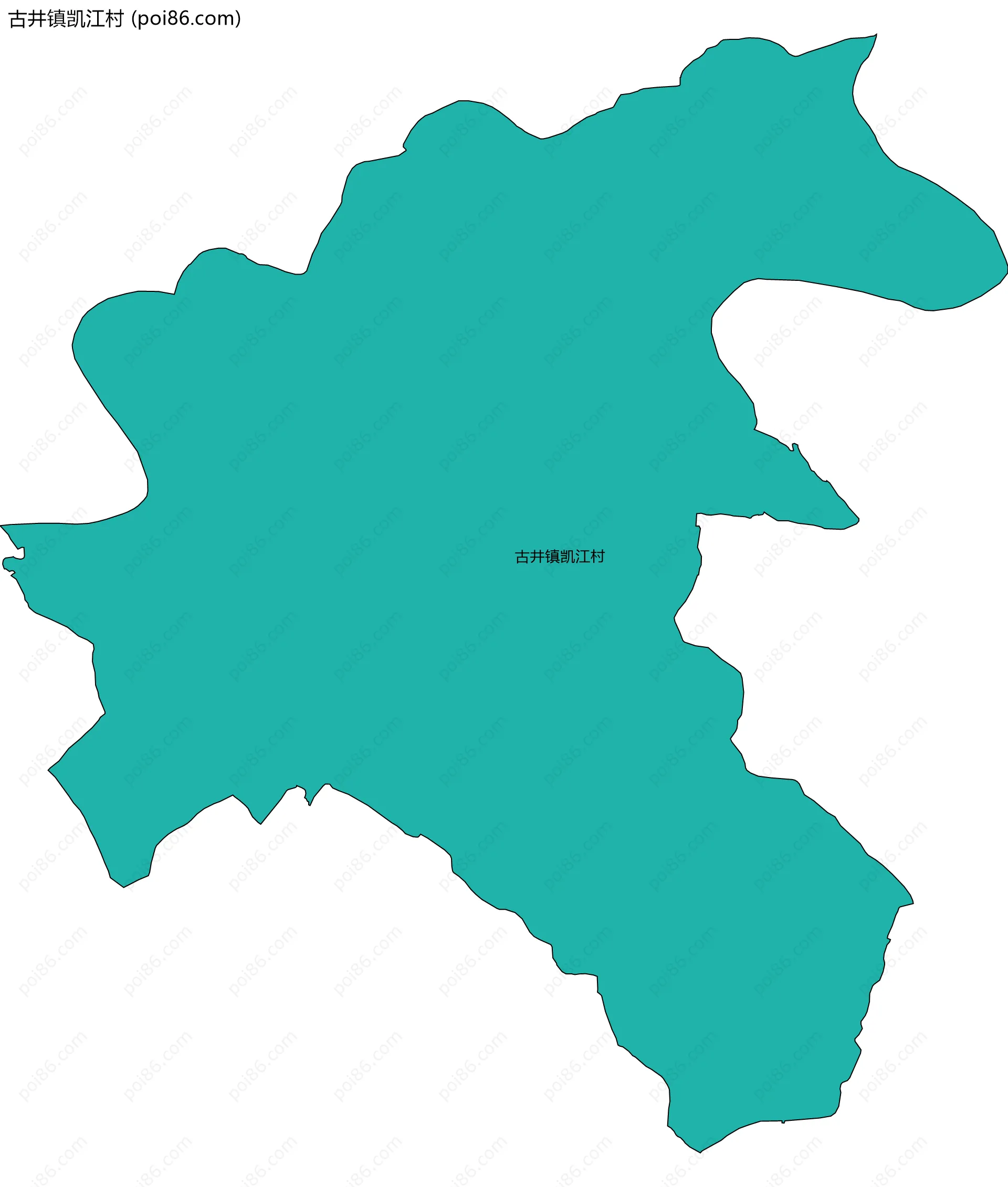古井镇凯江村边界地图