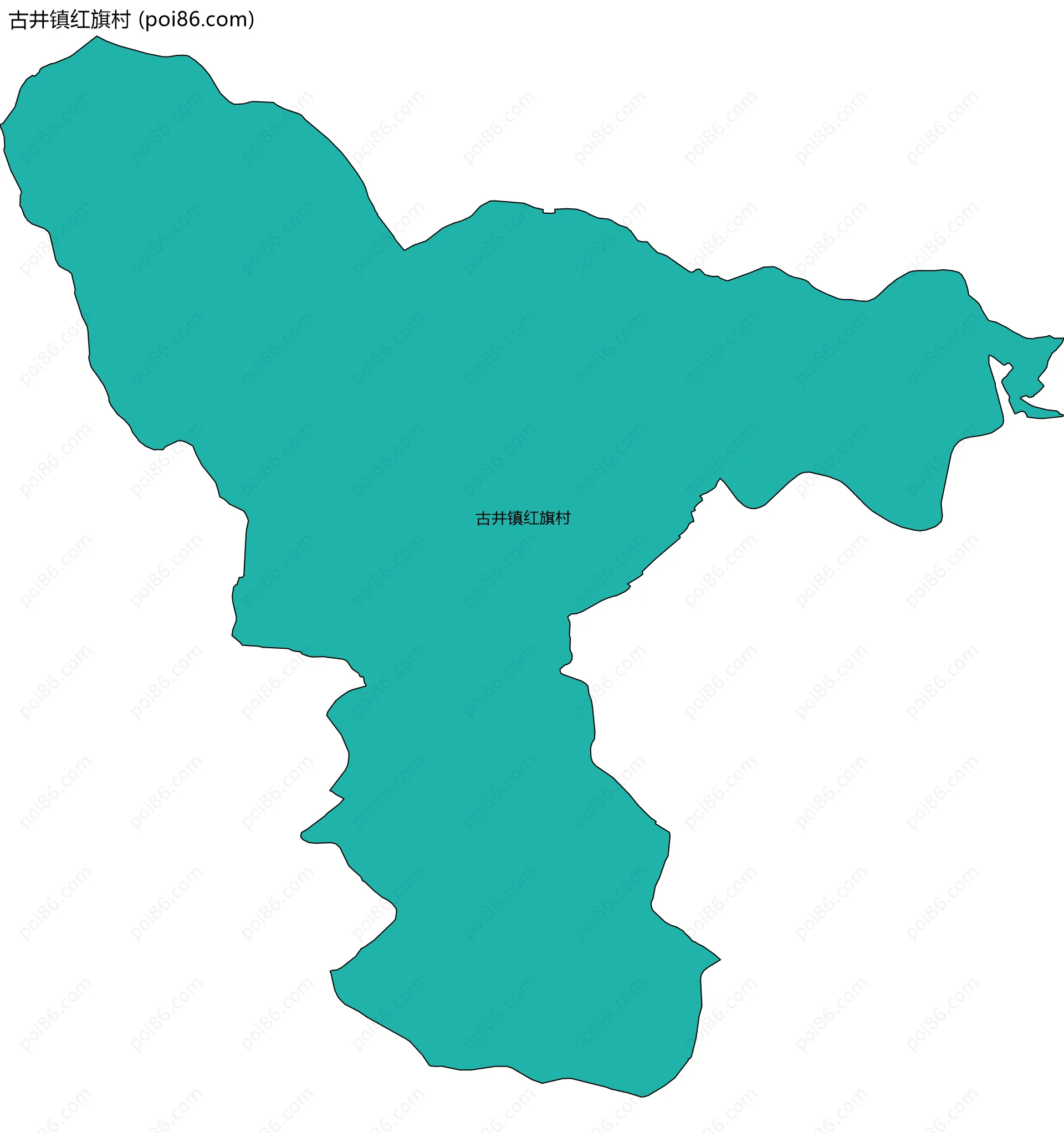 古井镇红旗村边界地图
