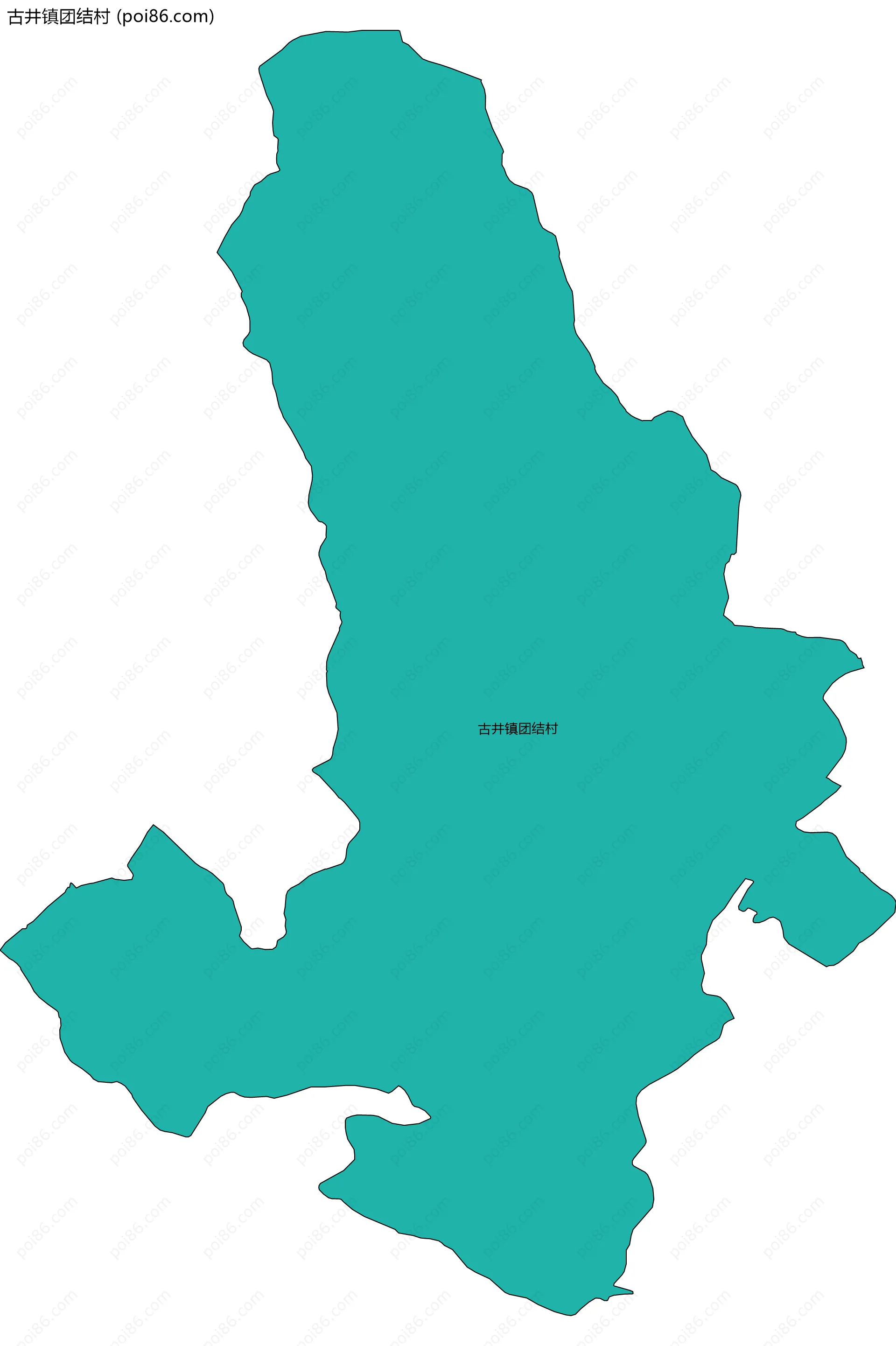 古井镇团结村边界地图