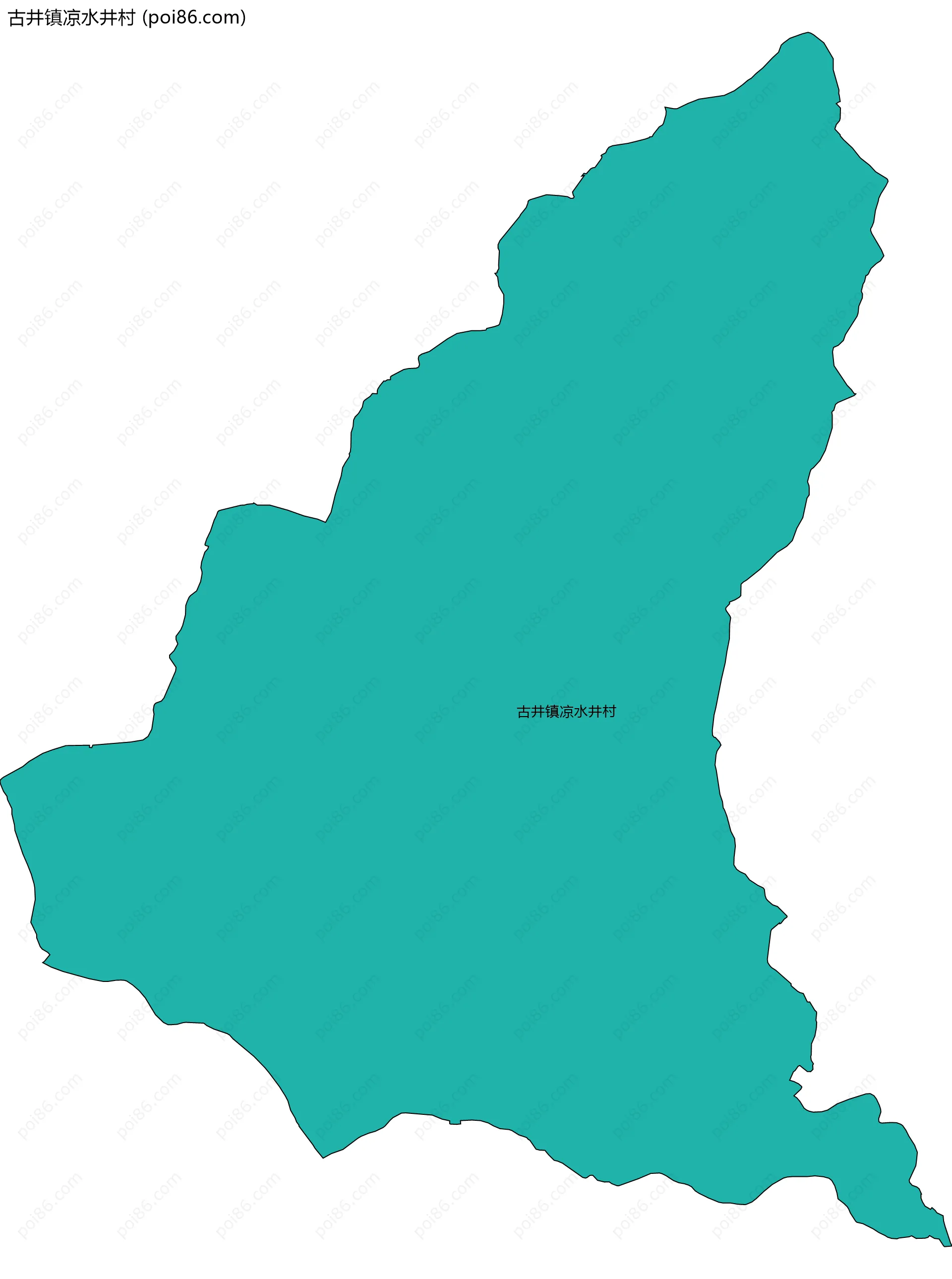 古井镇凉水井村边界地图
