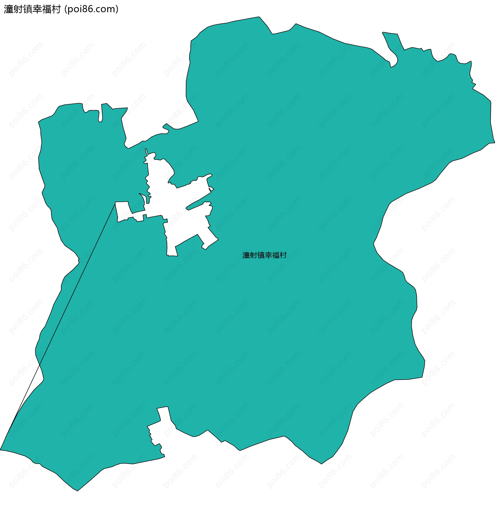 潼射镇幸福村边界地图