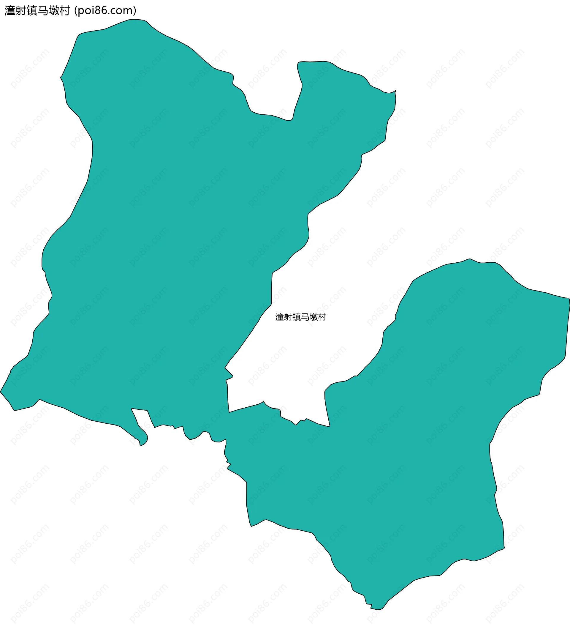 潼射镇马墩村边界地图