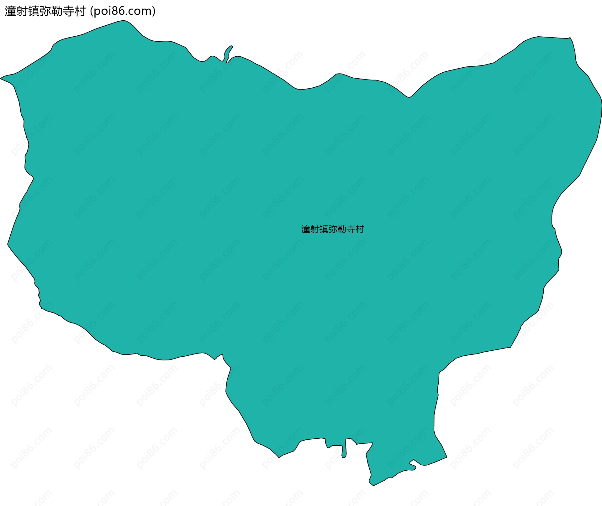 潼射镇弥勒寺村边界地图